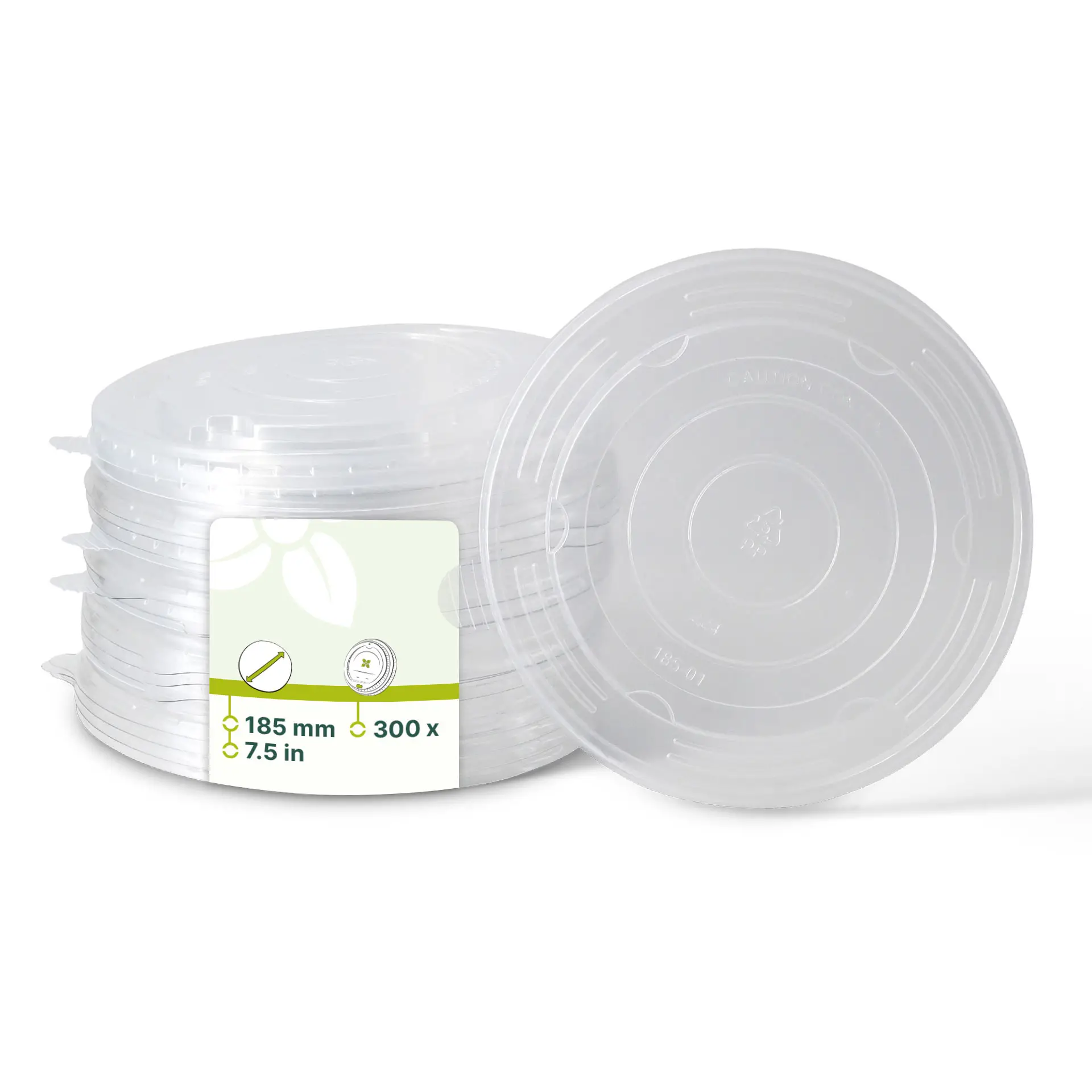 Cup lids PP Ø 185 mm, clear Cup lids PP Ø 185 mm, clear