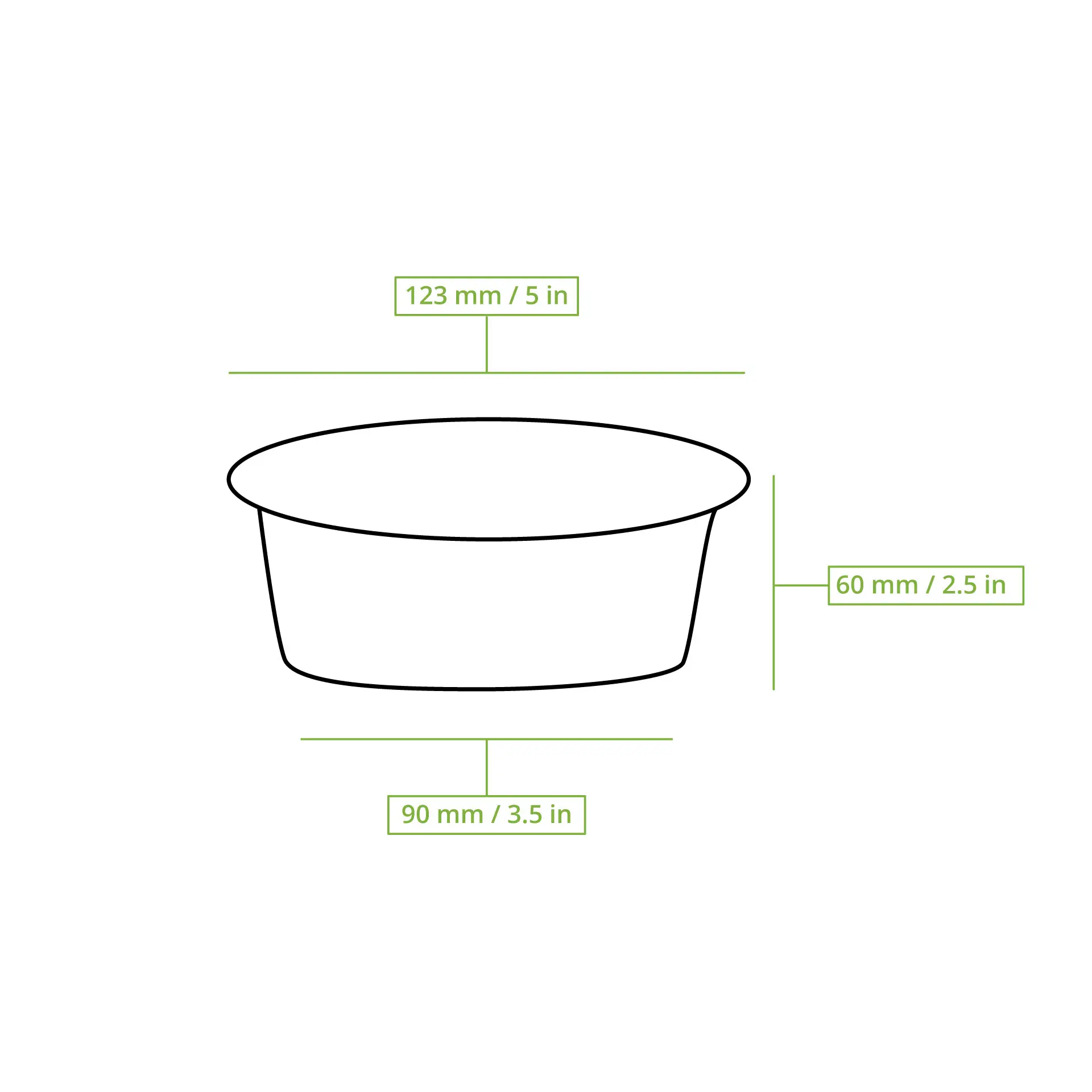 rPET deli pots 325 ml, Ø 123 mm, round rPET deli pots 325 ml, Ø 123 mm, round