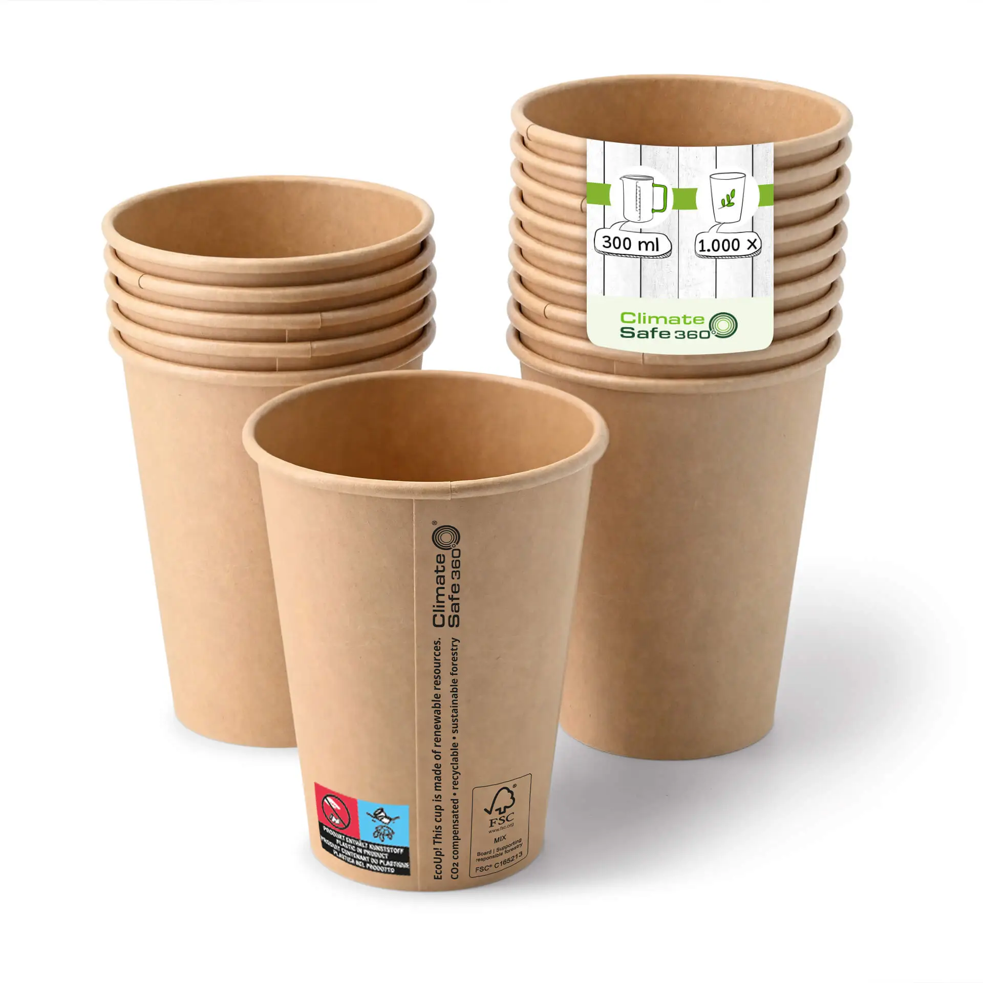 12 oz Paper cups (coated), Ø 90 mm, brown con10015-01-0-pappbecher-beschichtet-300-ml-12-oz-90-mm-braun