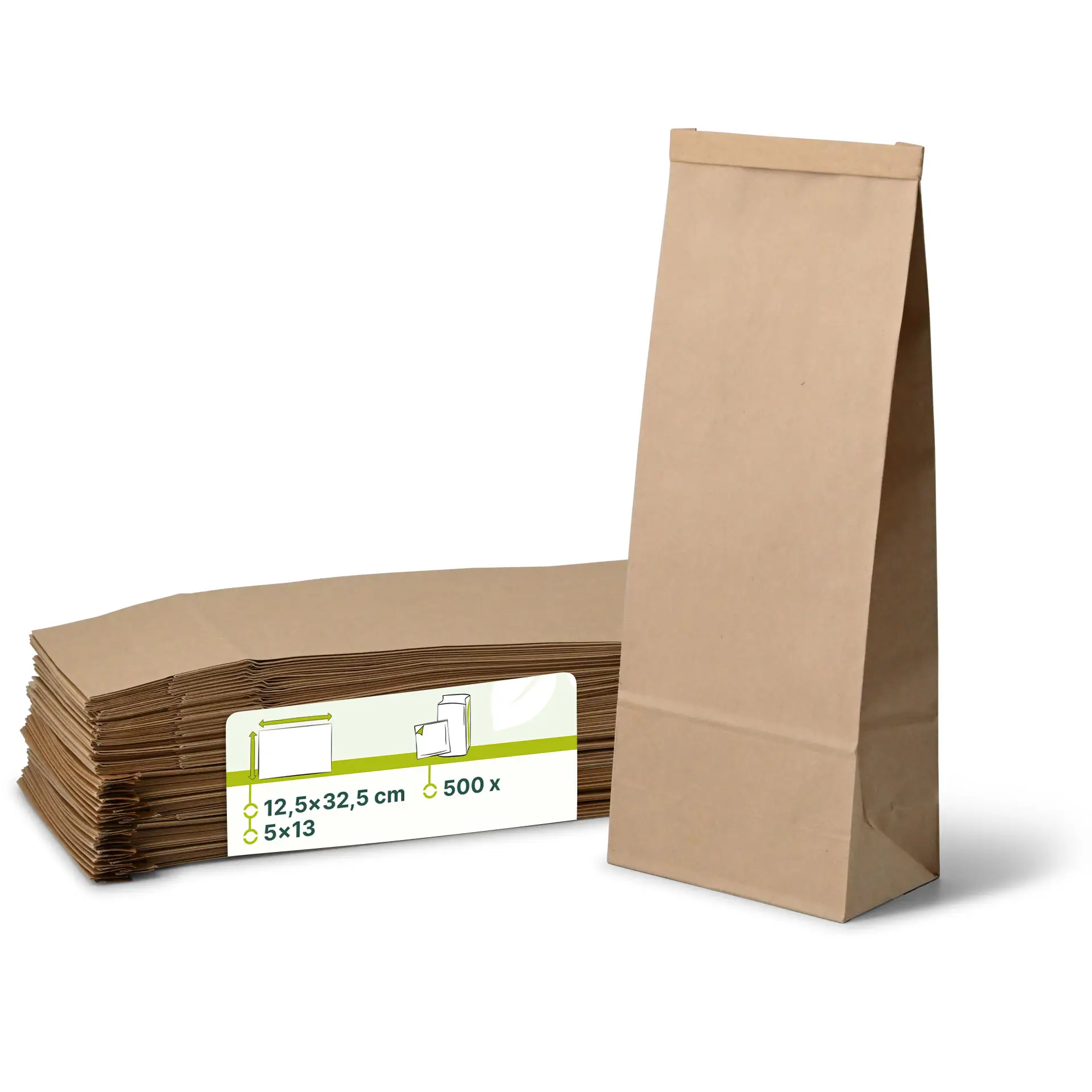 Block bottom bags L, 12.5 x 7,5 x 32.5 cm, PP-foil, brown, tin tie, kraft paper Block bottom bags L, 12.5 x 7,5 x 32.5 cm, PP-foil, brown, tin tie, kraft paper