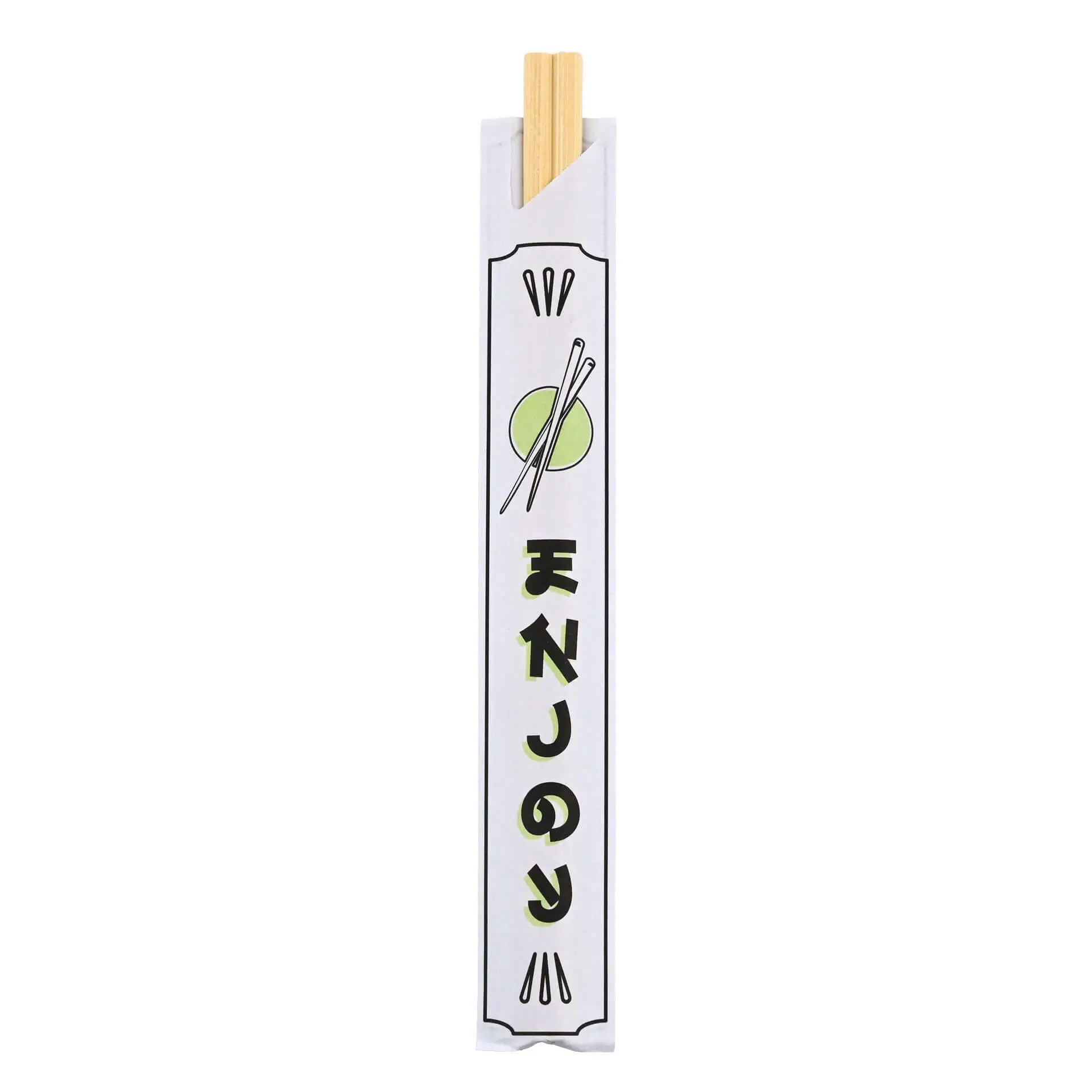 Bamboo chopsticks 20 cm, paper case, individually packed dse064071-essstaebchen-aus-bambus-20-cm-papierhuelle-einzeln-verpackt-1
