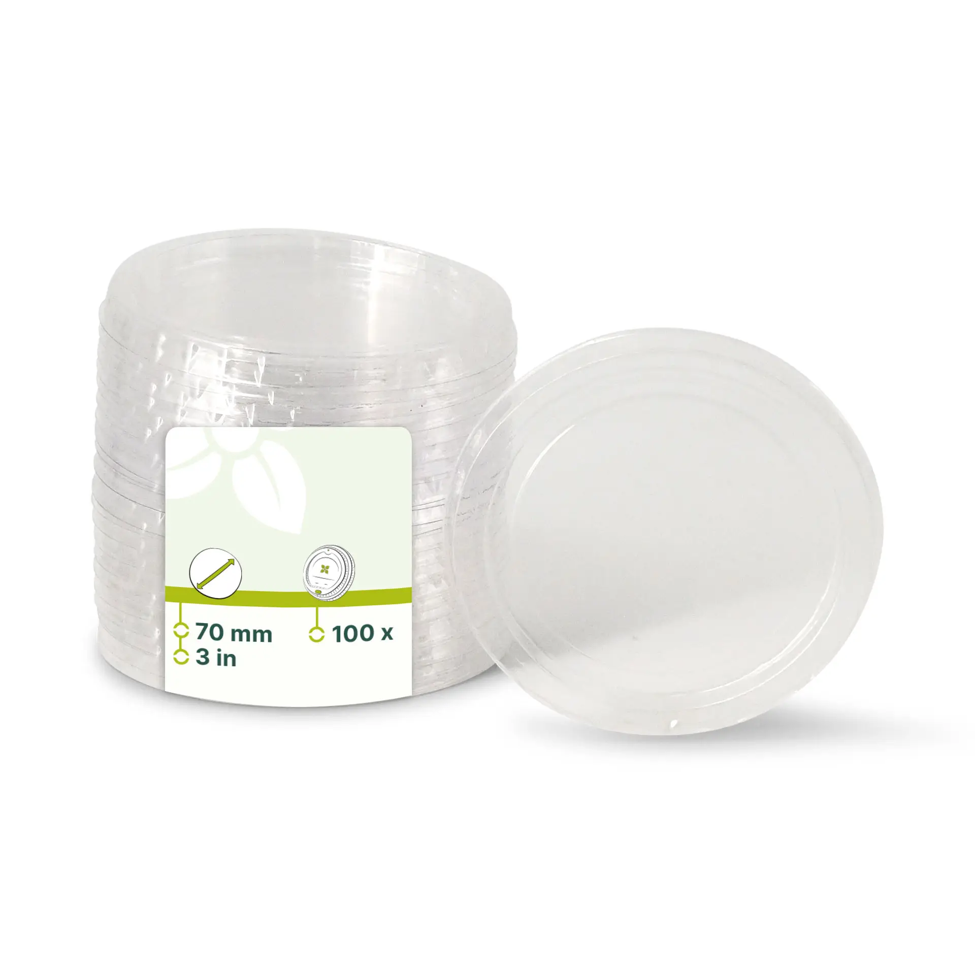 PLA lids Ø 70 mm, clear, round dfc024721-deckel-aus-pla-70-mm-klar-rund