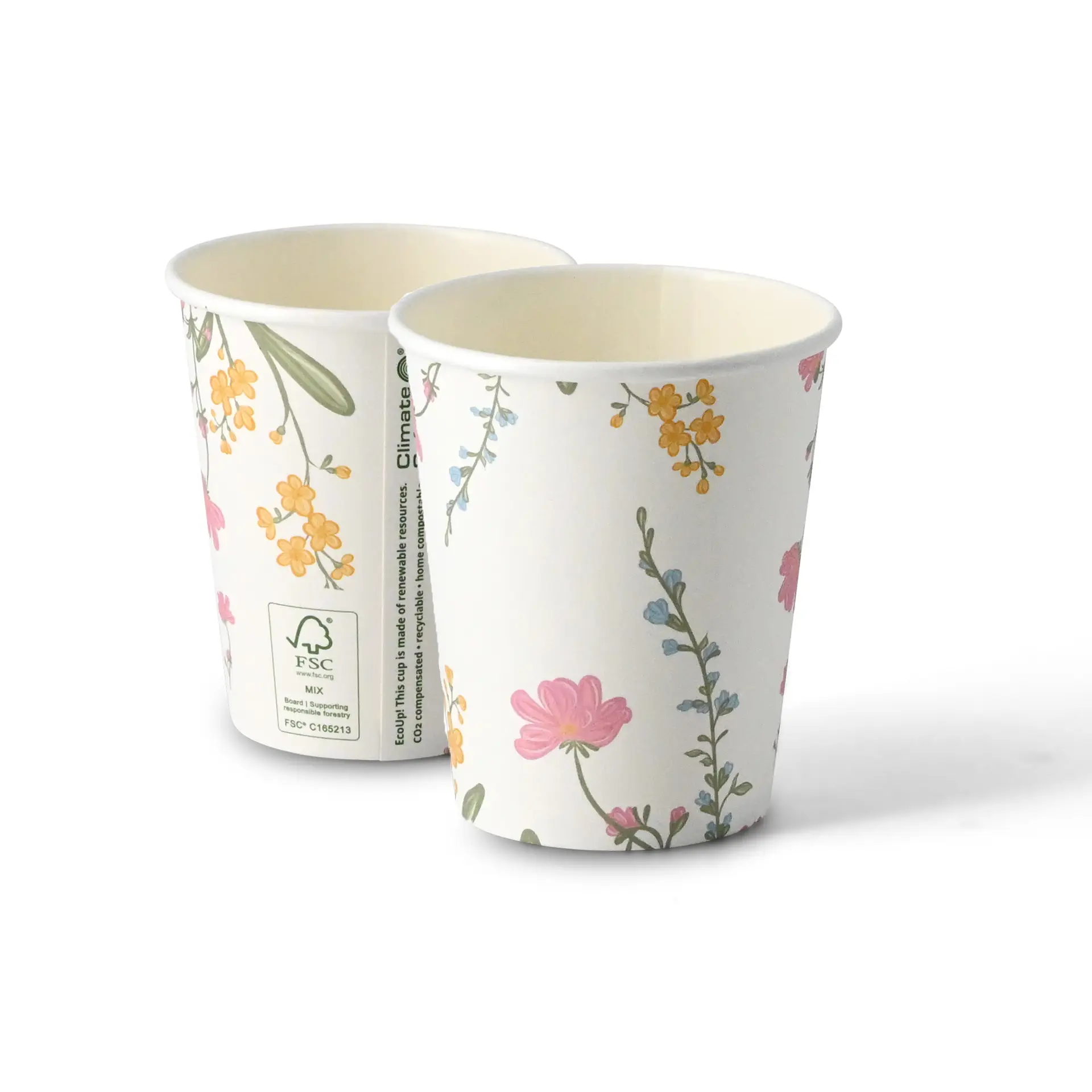 8 oz Paper cup printed with "Spring", Ø 80 mm, white
