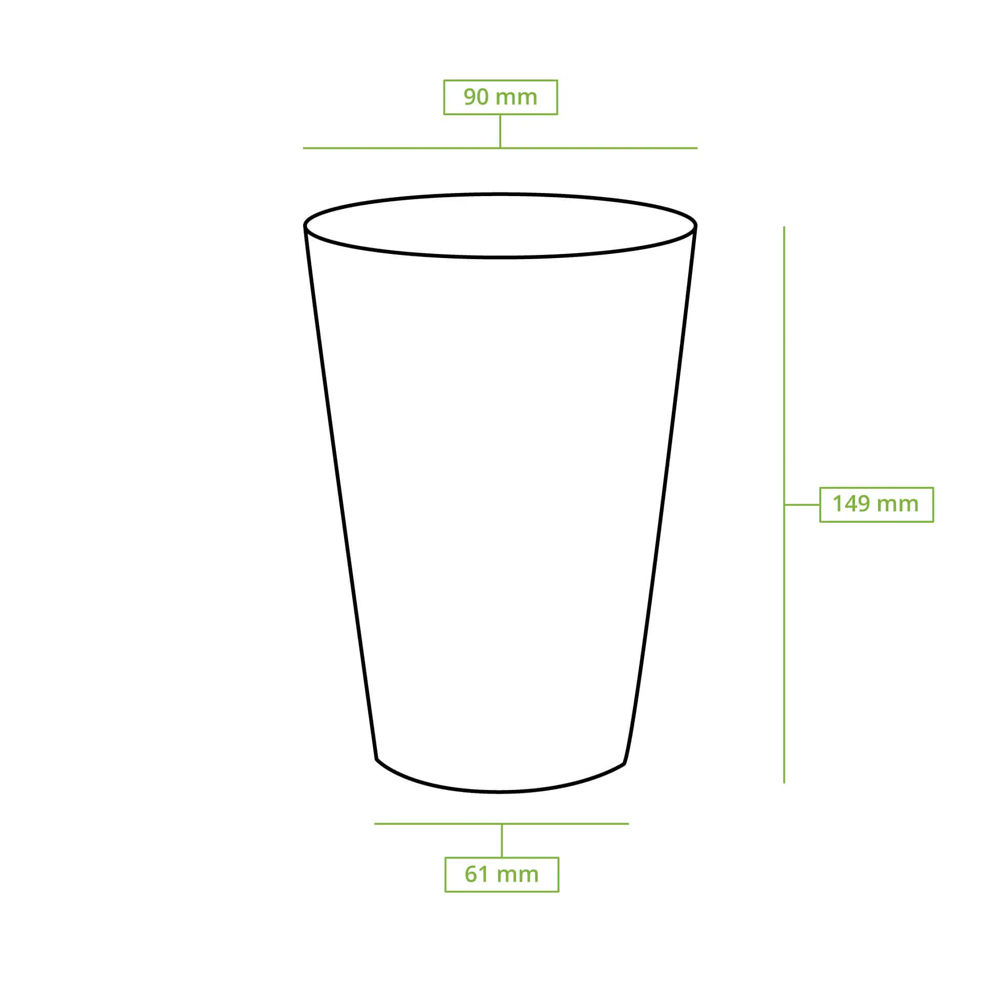 20 oz Paper cups single wall, Ø 90 mm, kraft dhd045501-pappbecher-500-ml-20-oz-90-mm-braun-6