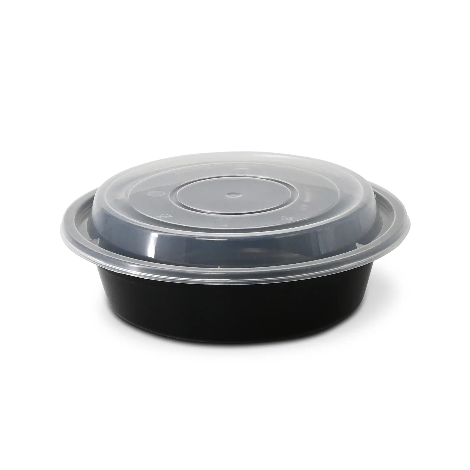 Reusable plate made of PP 450 ml, round, black