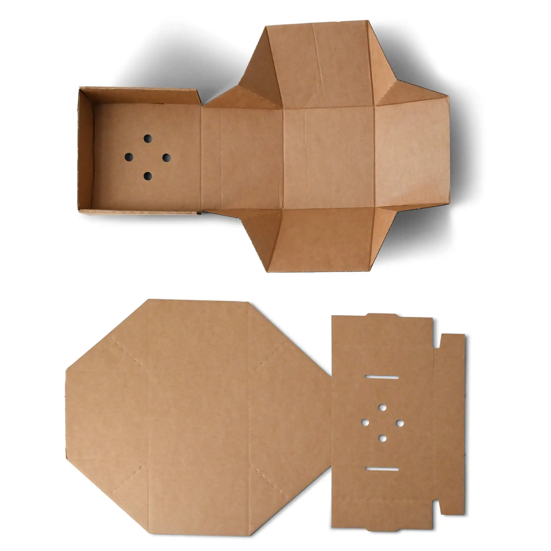 Burger box 13 x 13 x 10 cm, kraft board, foldable