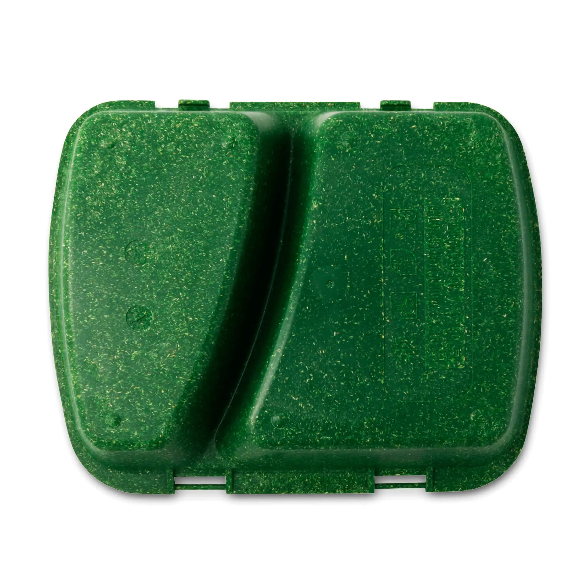 | 2 FOR 1 | Reusable meal containers "merways Box" 24.5 x 20 x 4.5 cm, 2 compartments, HP4/2, spinach / dark green