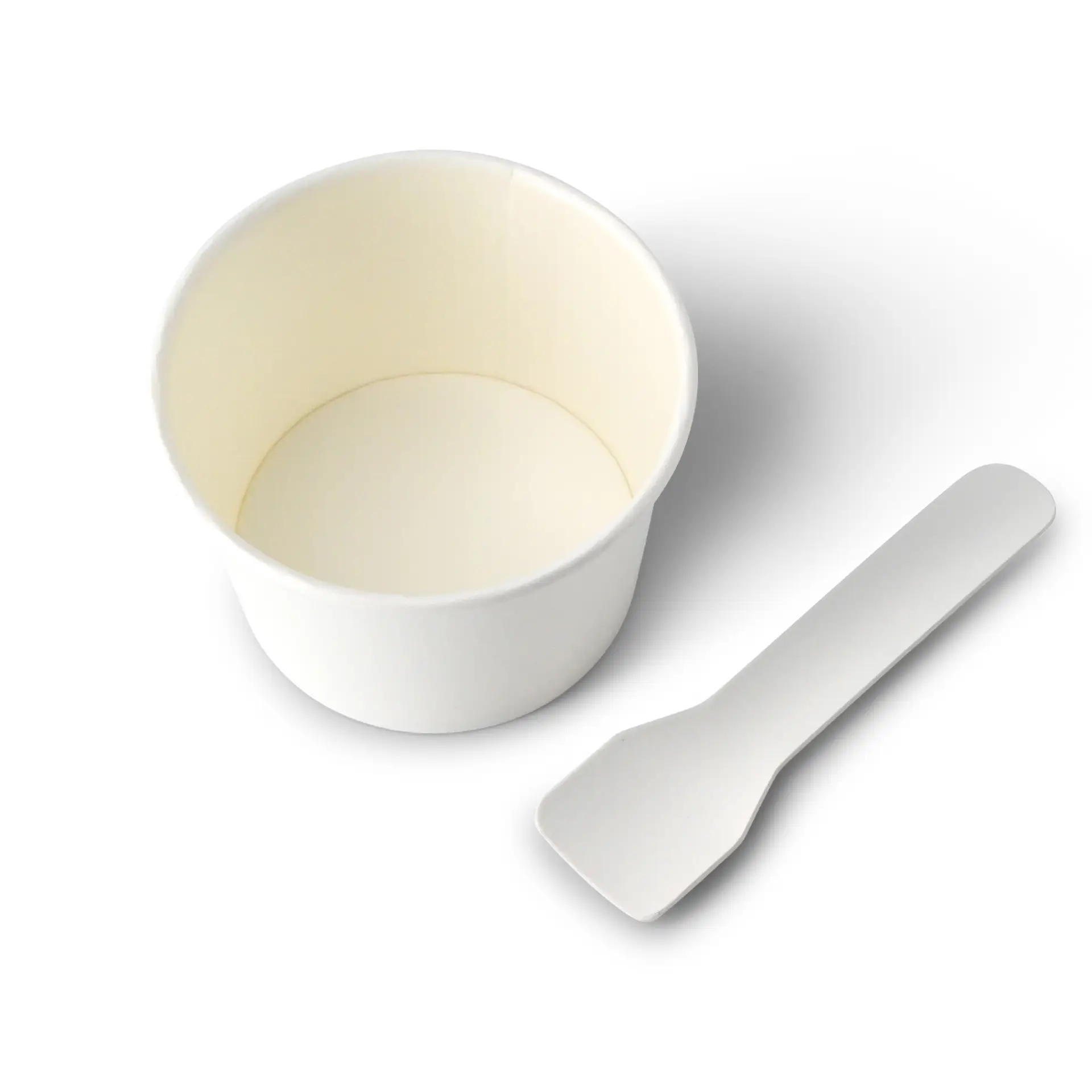 Ice cream cup made of cardboard, 75 ml, max. 130 ml, Ø 76 mm, white Ice cream cup made of cardboard, 75 ml, max. 130 ml, Ø 76 mm, white