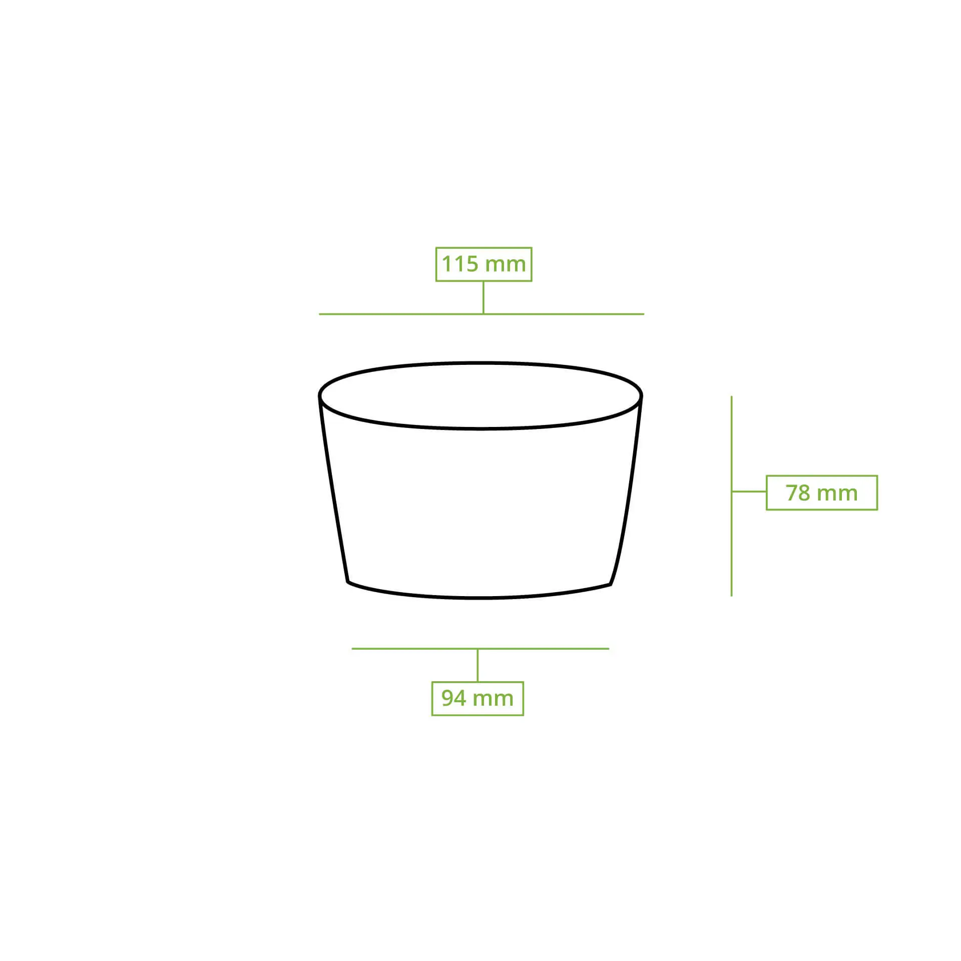 16 oz Cardboard Soup Container (eco-friendly coating), Ø 115 mm, "EcoUp©"-icons
