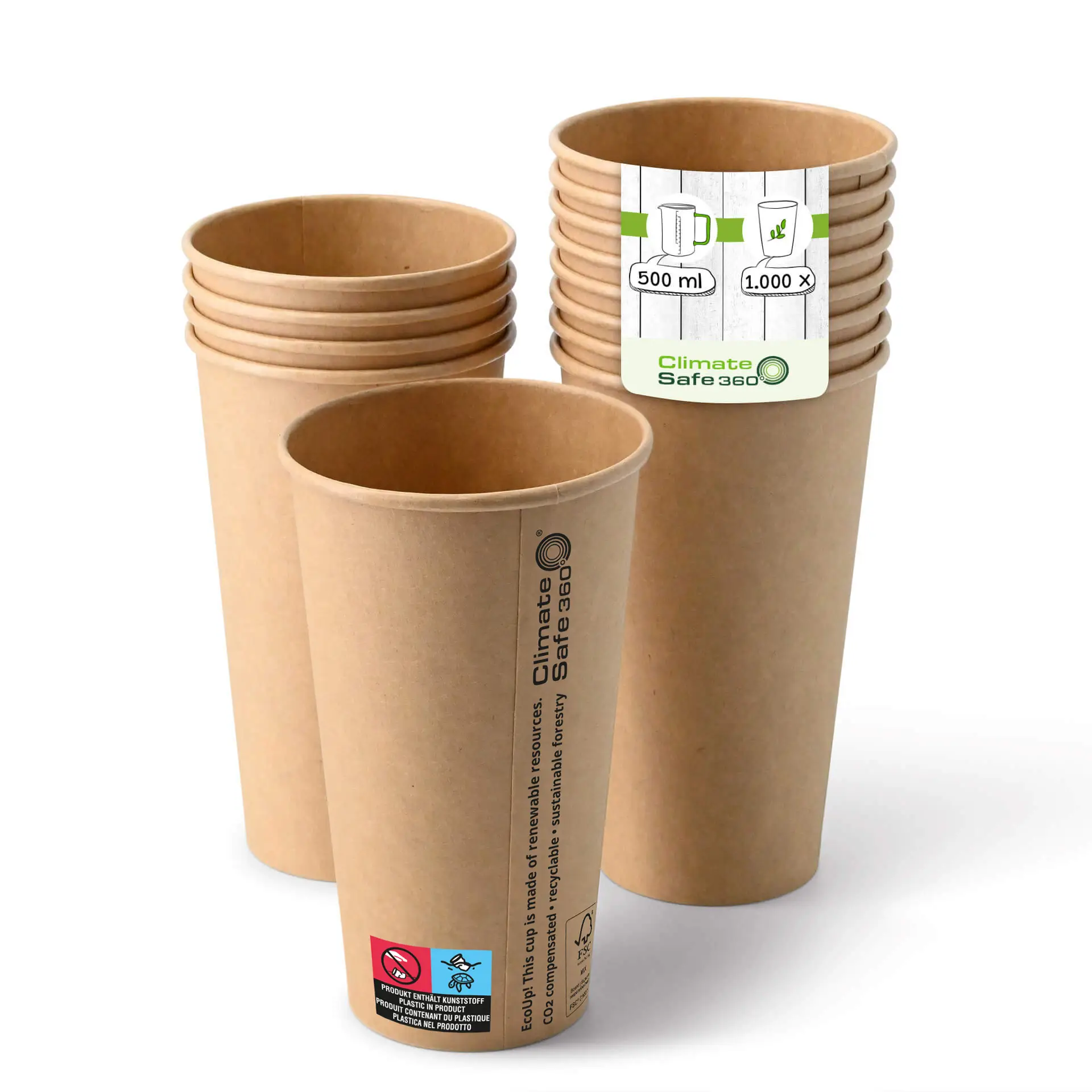 20 oz Paper cups (coated), Ø 90 mm, brown con10020-01-0-pappbecher-beschichtet-500-ml-20-oz-90-mm-braun