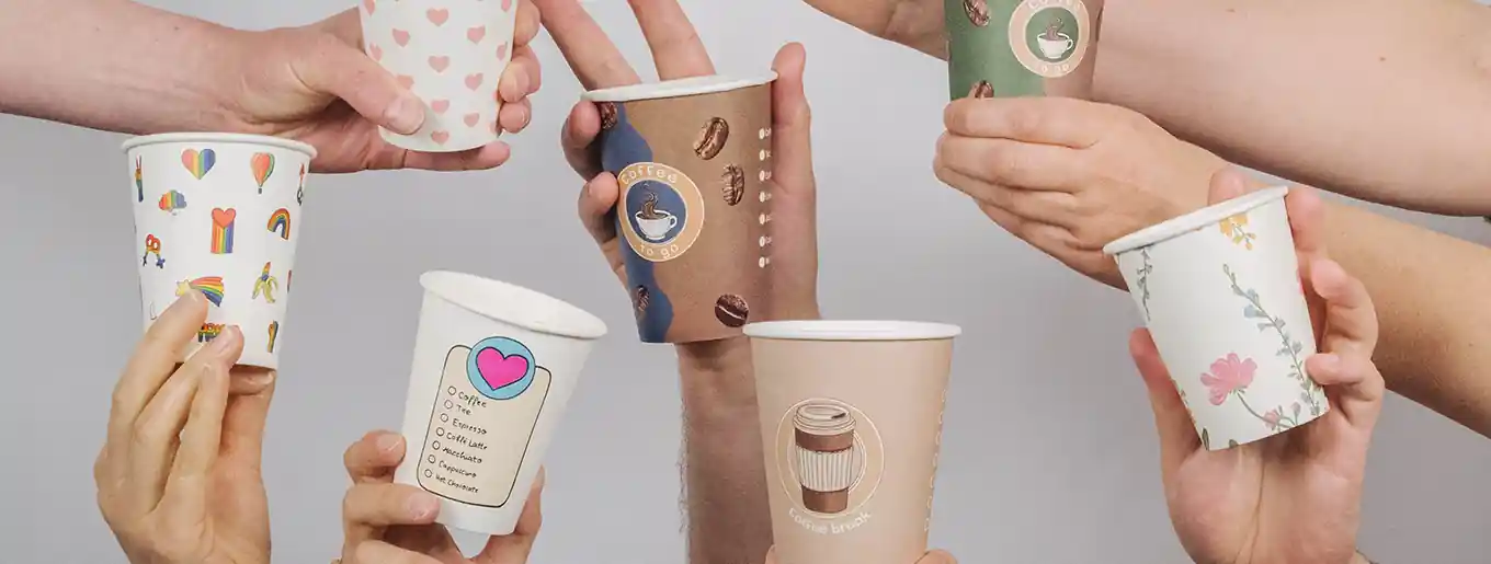 Colourful cups