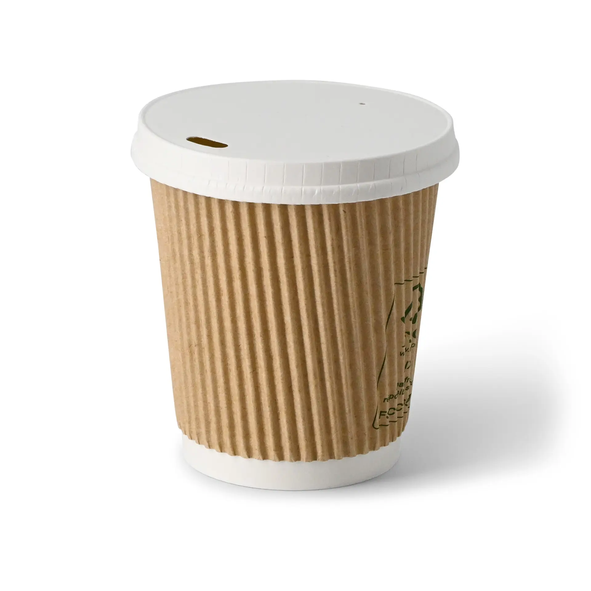 8 oz Takeaway coffee cups / Ripple cups, Ø 80 mm, kraft