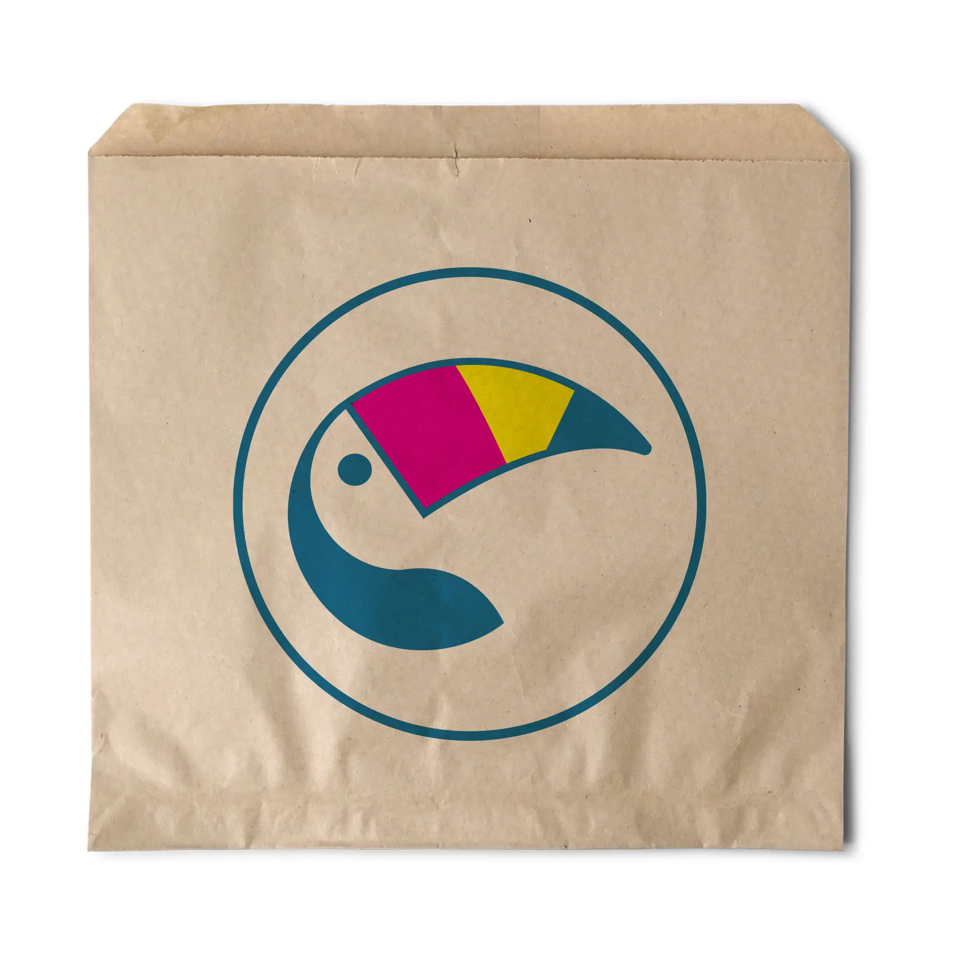 Print flat bags, brown, 24.5 × 25 cm