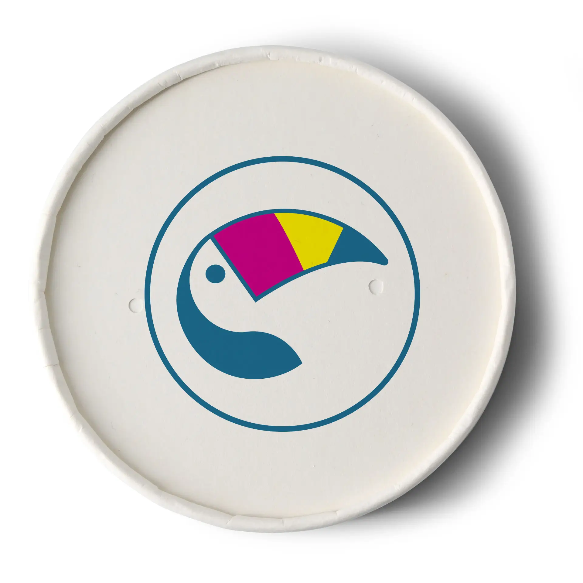 Printed membrane lids for soup cups, ⌀ 95 mm, white, PLA-coated