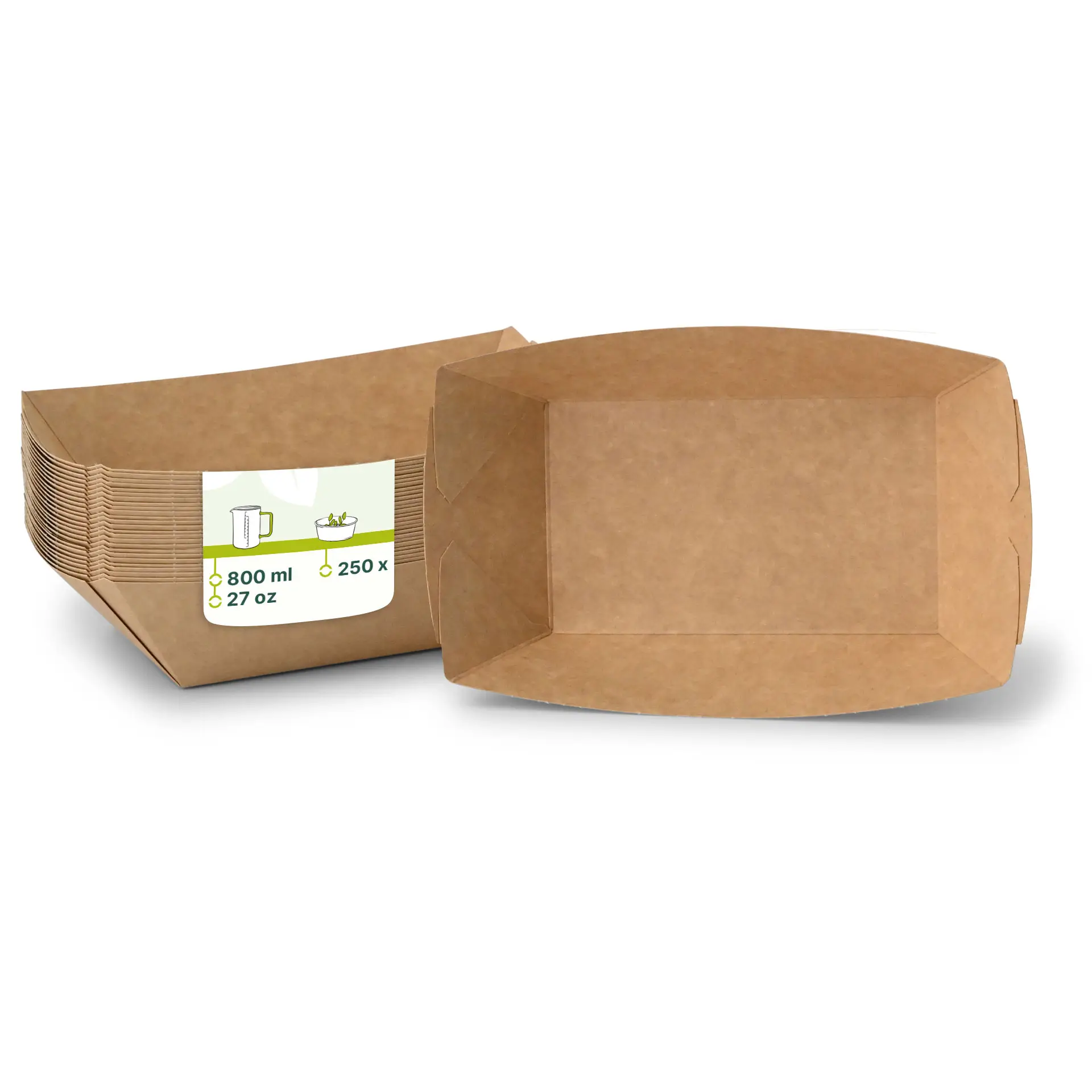 Cardboard snack bowl 800 ml, 21.5 x 16 x 5 cm, brown dca061531-snackschale-aus-karton-800-ml-215-x-16-x-5-cm-braun