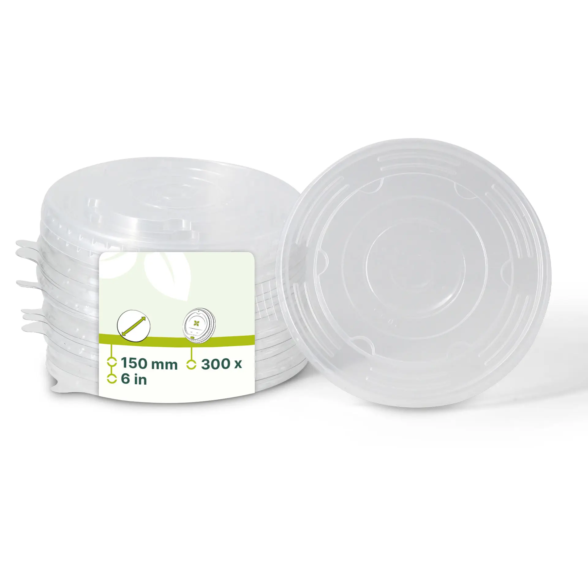 Cup lids PP Ø 150 mm, clear Cup lids PP Ø 150 mm, clear