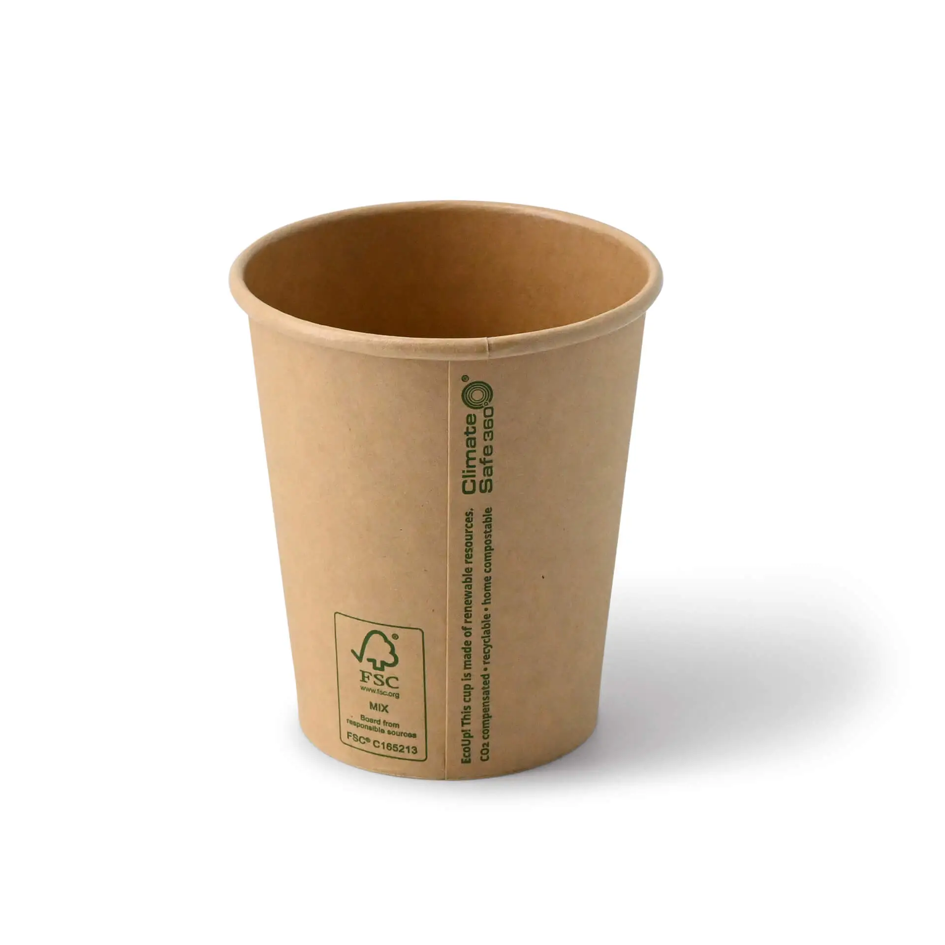 8 oz Paper cups single wall, Ø 80 mm, kraft dhd04512-pappbecher-200-ml-8-oz-80-mm-braun-2