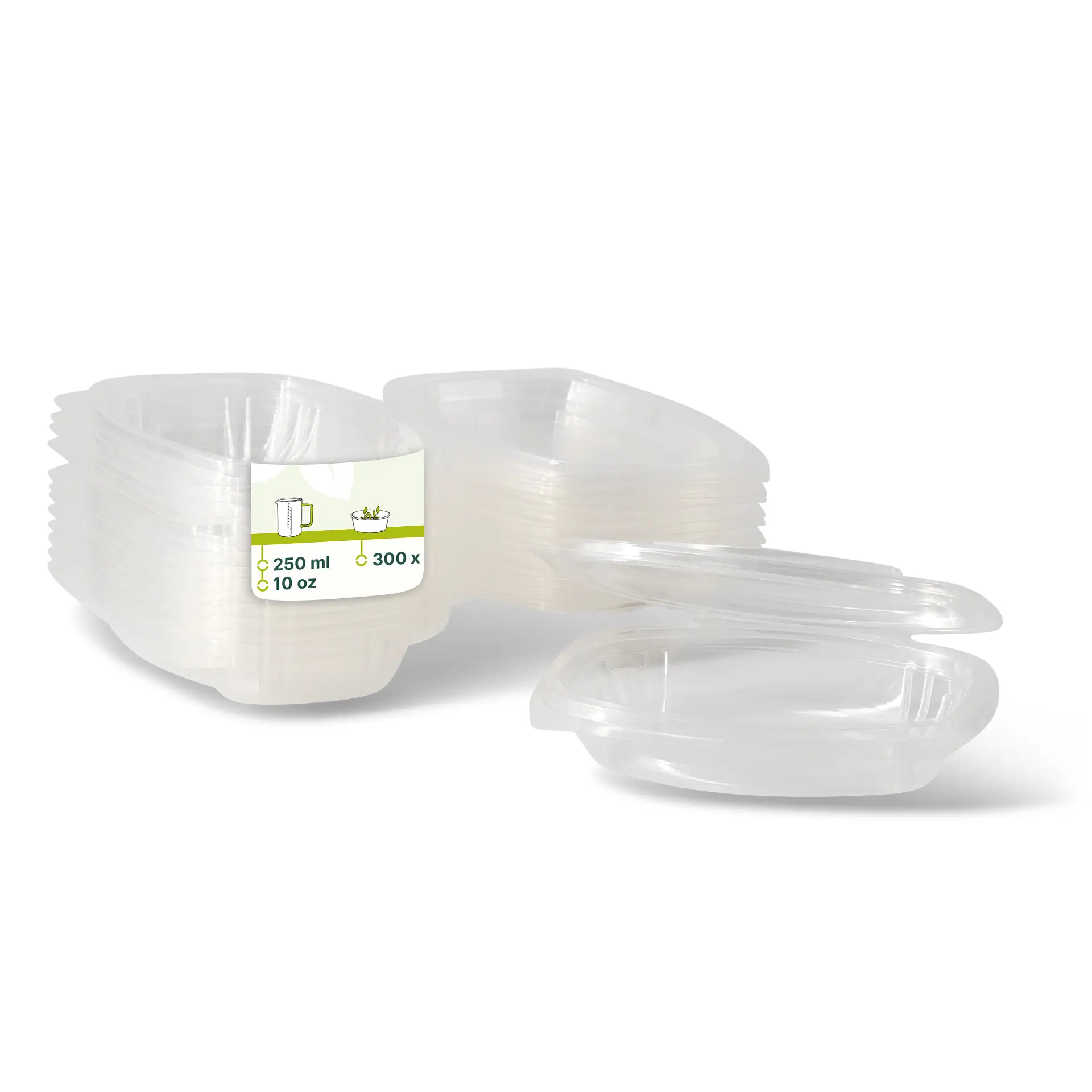 PLA Deli Bowls 250 ml, folding lid, rectangular PLA Deli Bowls 250 ml, folding lid, rectangular