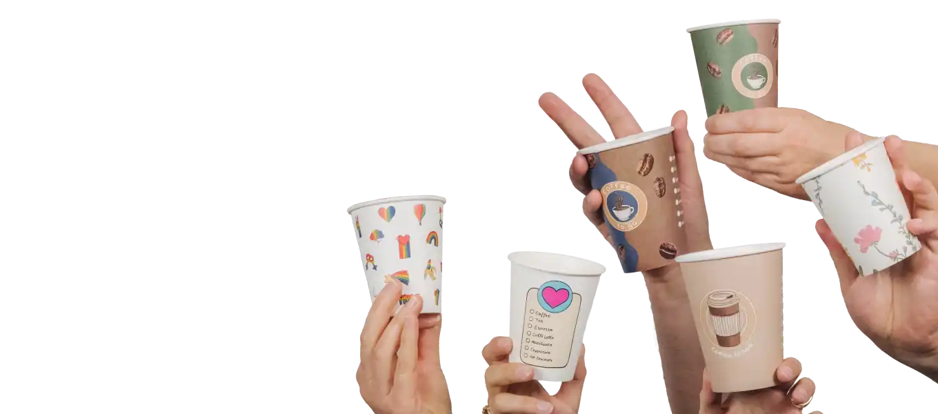 Colourful cups
