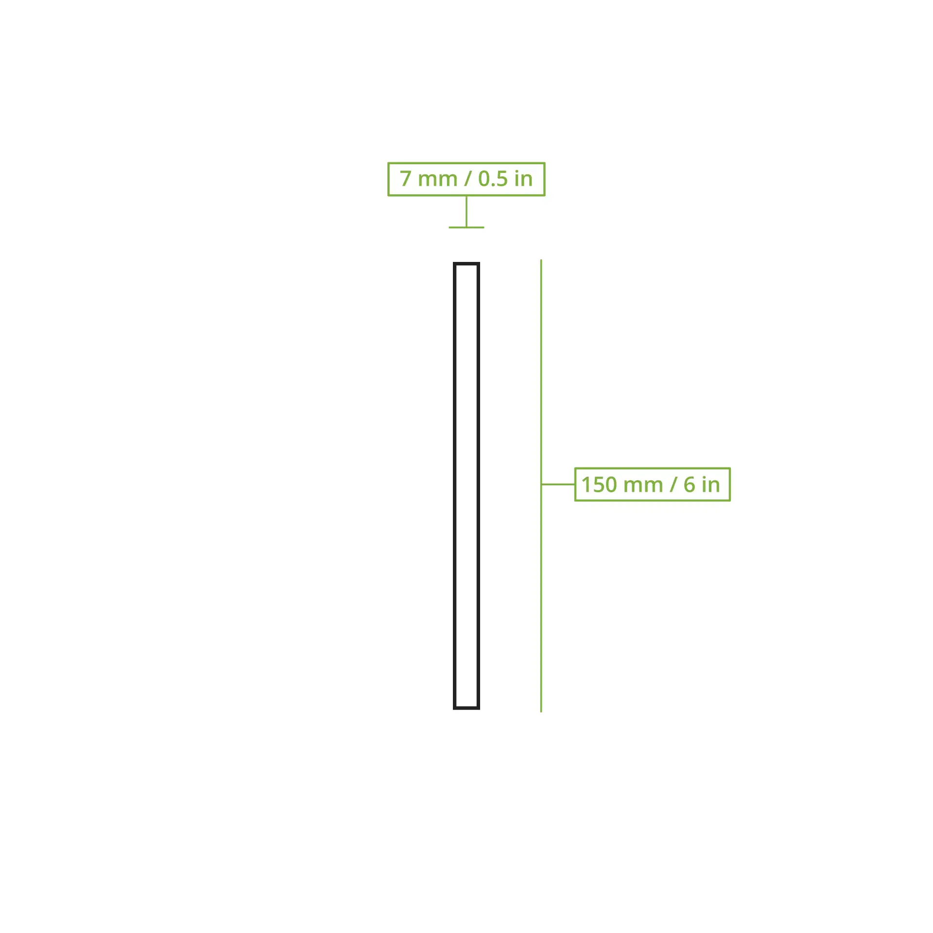 Cocktail straws 15 cm, Ø 0.7 cm, black, reusable