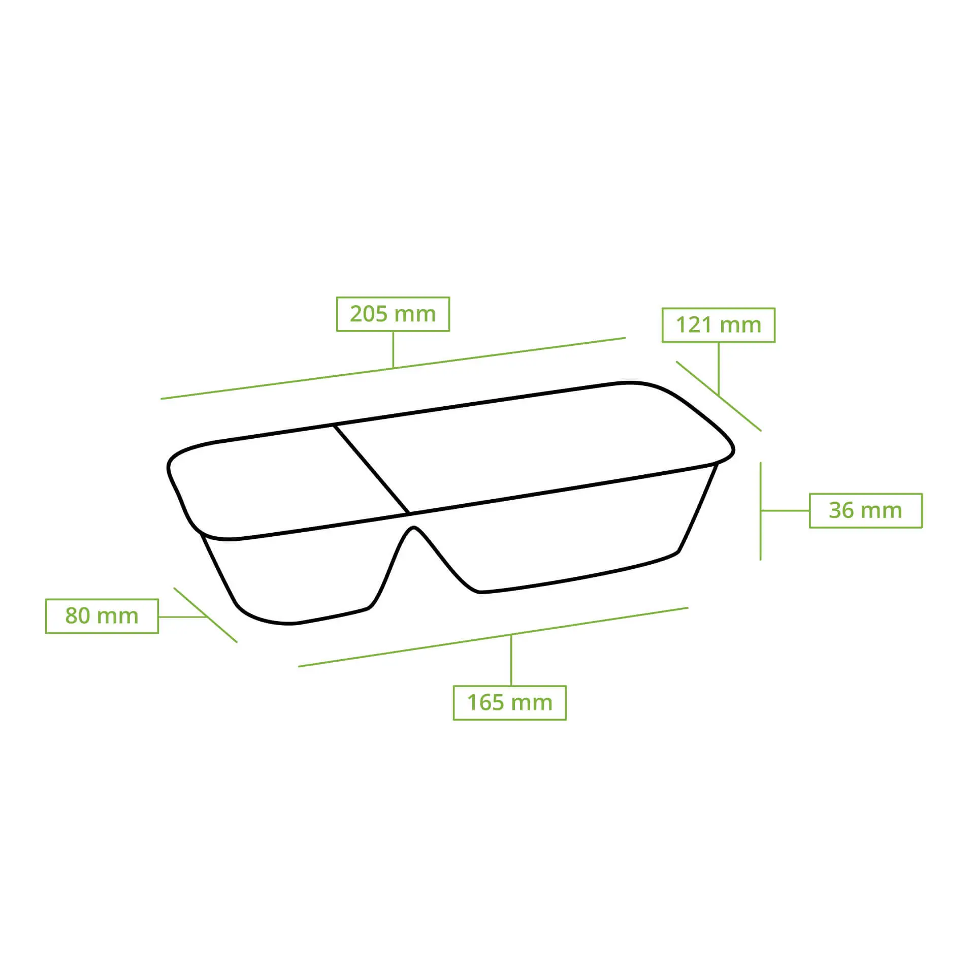 Sugarcane chip tray, 2 compartments, 12 x 20 x 3,5 cm dtw012301-pommesschale-aus-zuckerrohr-2-kammern-12-x-20-x-35-cm-7