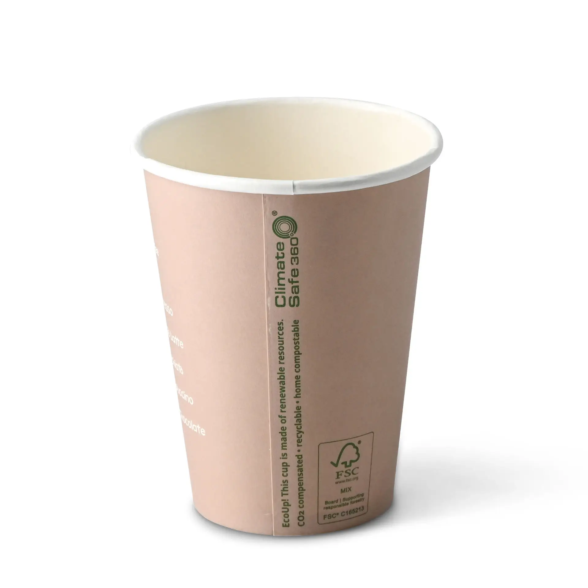12 oz Paper cup printed with "Coffeebreak", Ø 80 mm, white