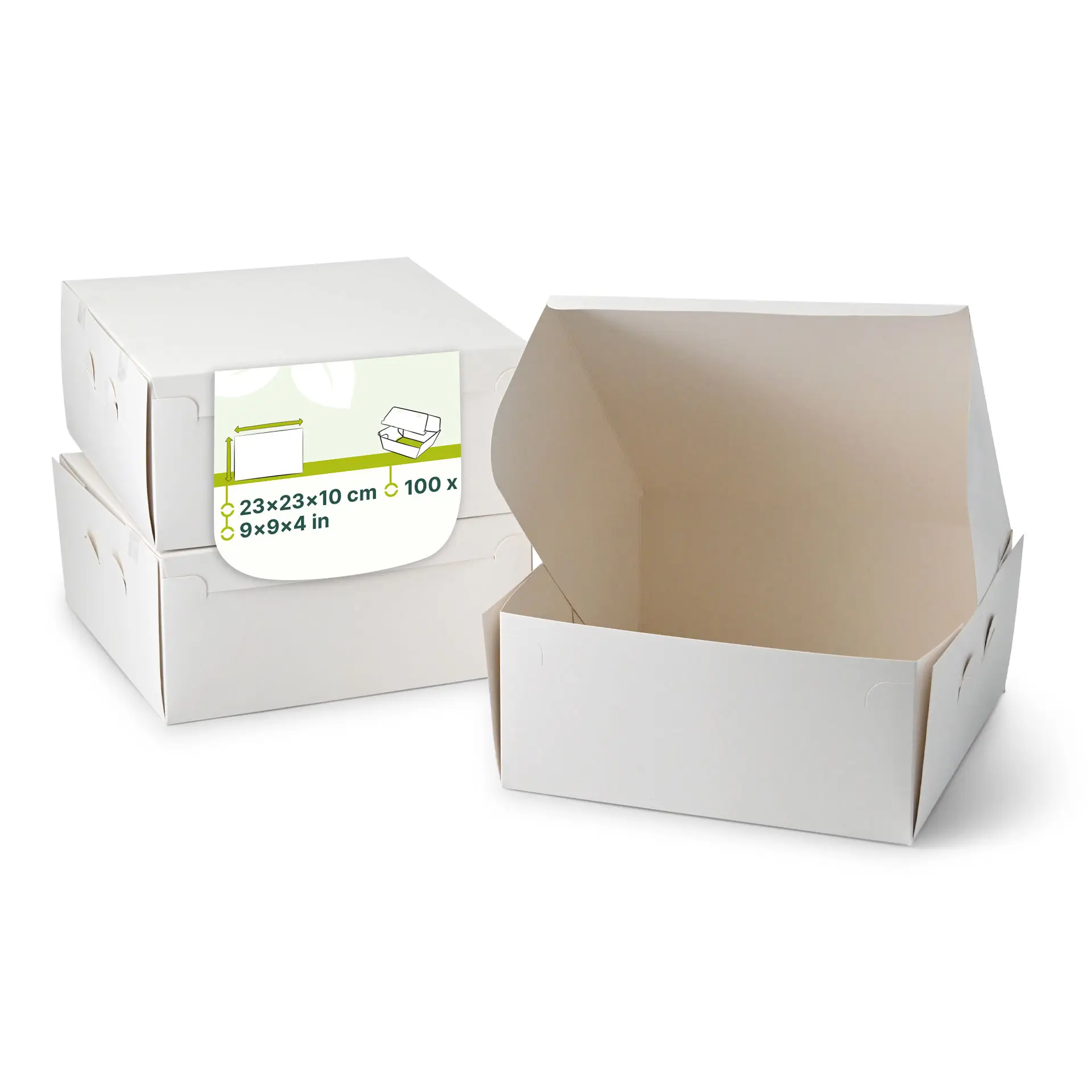 Cakebox M, 23 x 23 x 10 cm, white