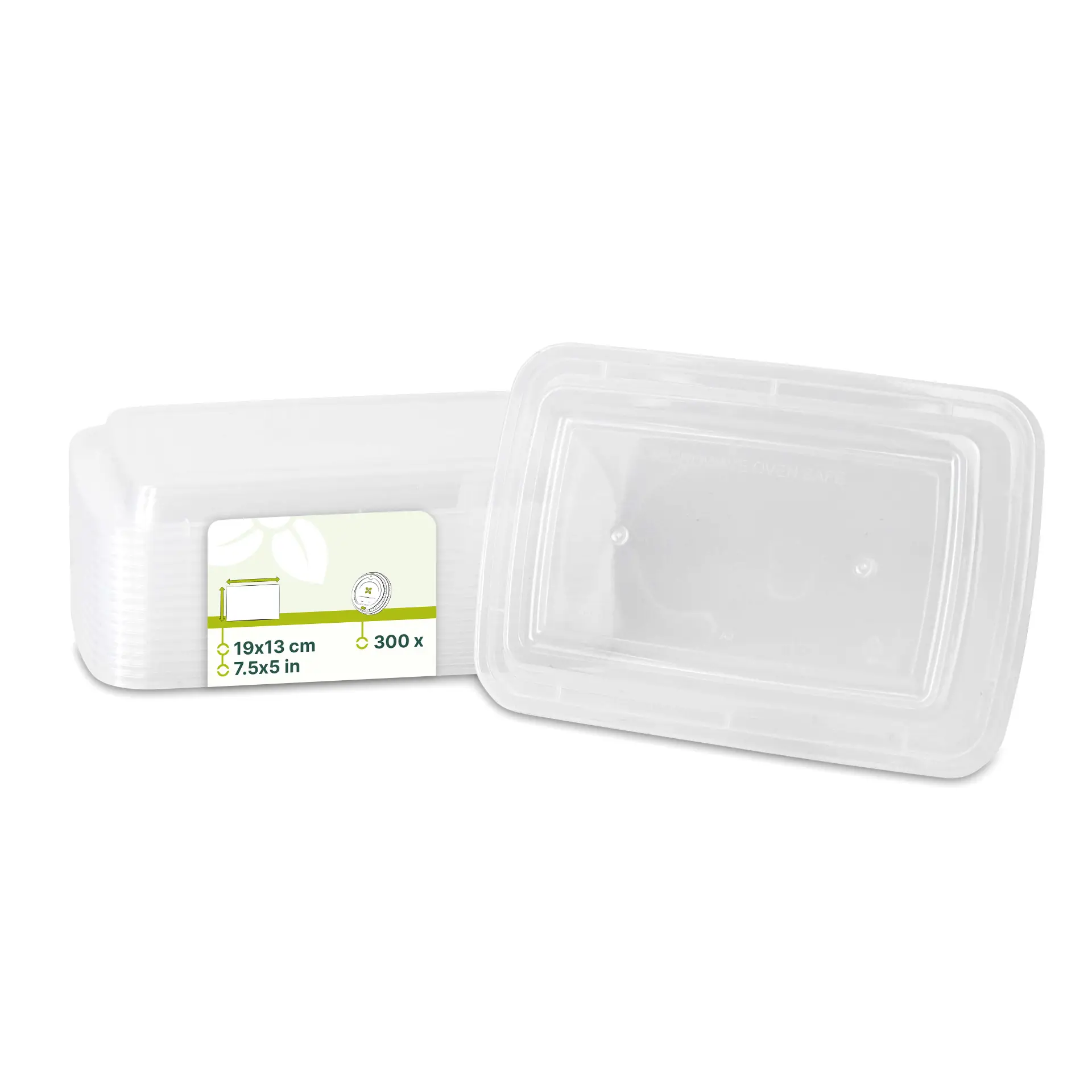 Reusable lid made of PP, rectangular, transparent