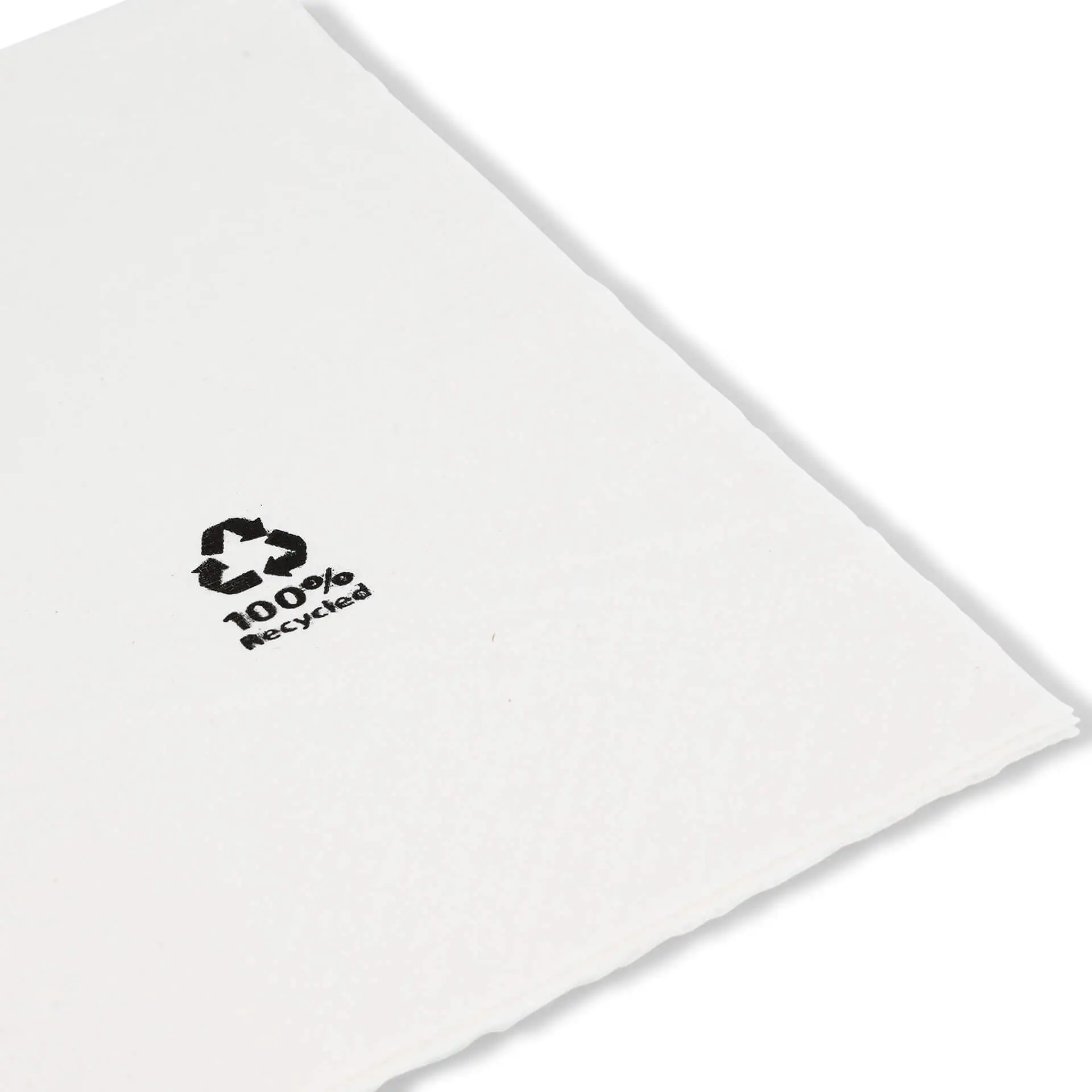Recycled paper napkins 33 x 33 cm, 2-ply, 1/4 fold, white