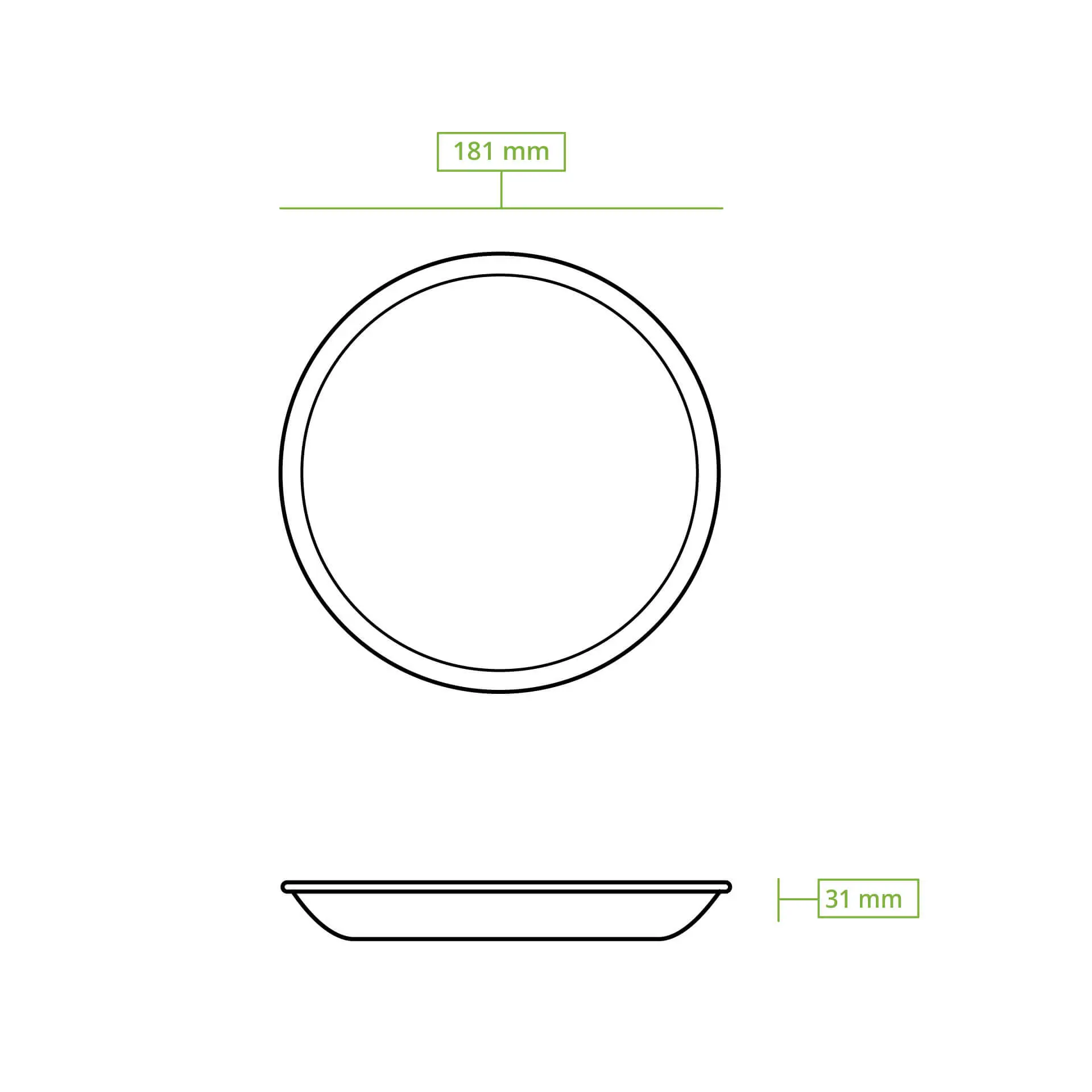 Palm leaf plates "Palmware®" Ø 18 cm, deep, round