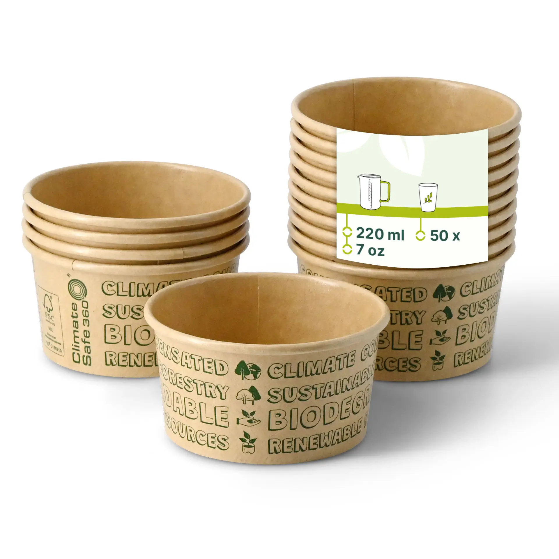 6 oz, max. 7.5 oz Paper Ice Cream Cups S, Ø 92 mm, brown 6 oz, max. 7.5 oz Paper Ice Cream Cups S, Ø 92 mm, brown