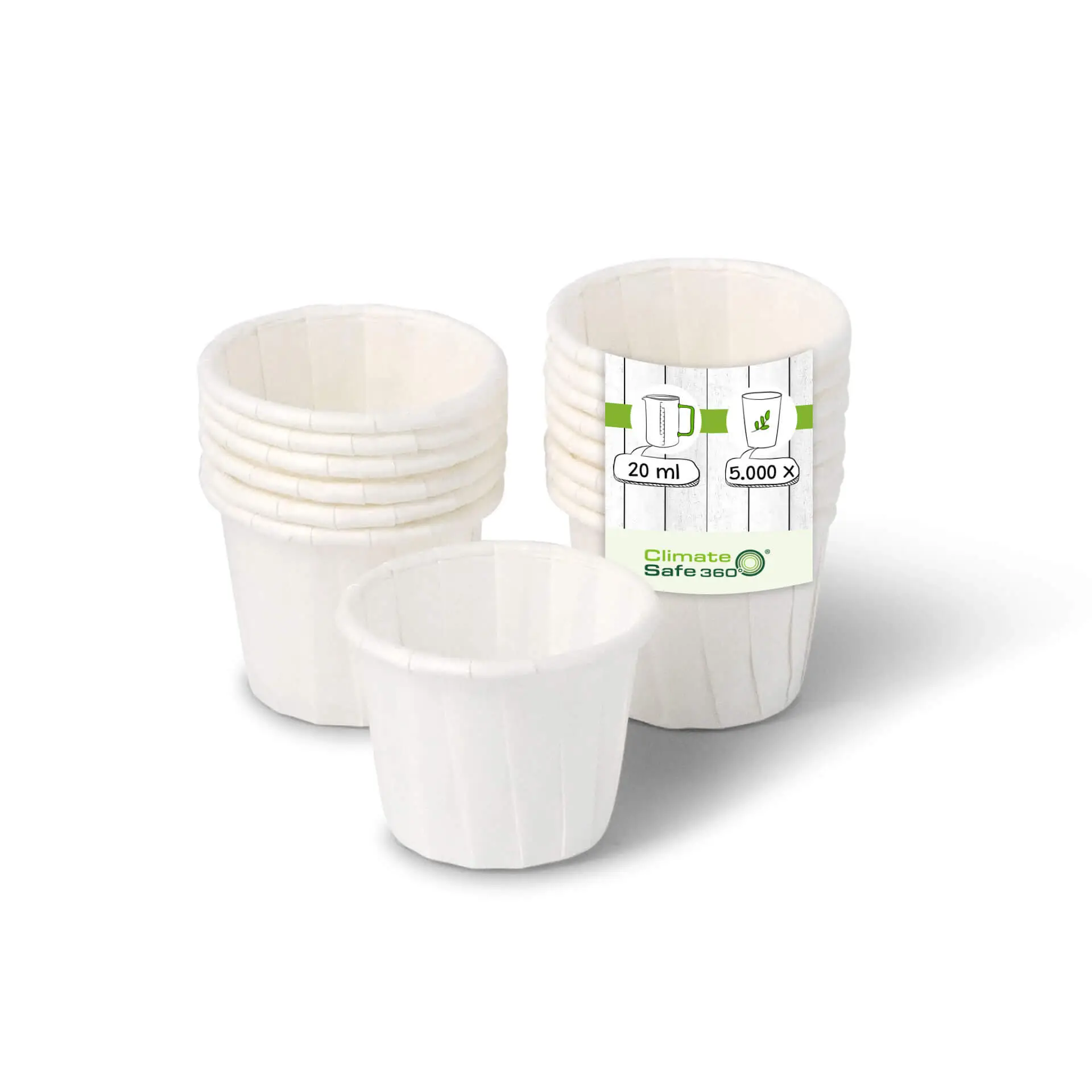 20 ml / 0.7 oz Paper sauce pots, white