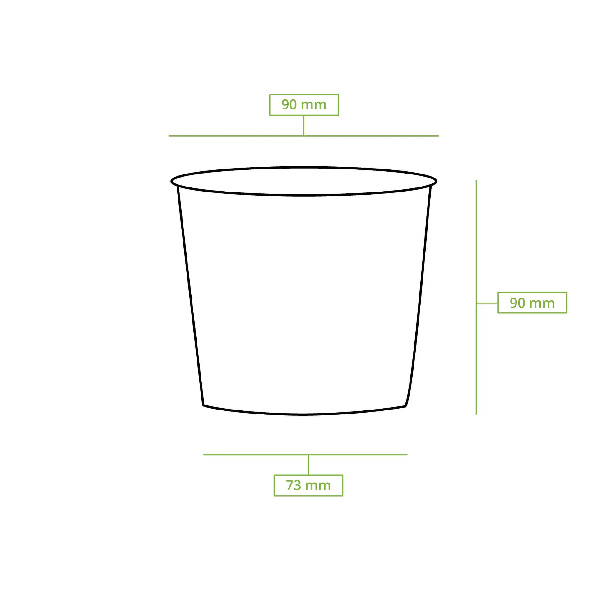 Soup cup to go made of cardboard 300 ml / 12 oz, Ø 90 mm, brown, eco-friendly coating