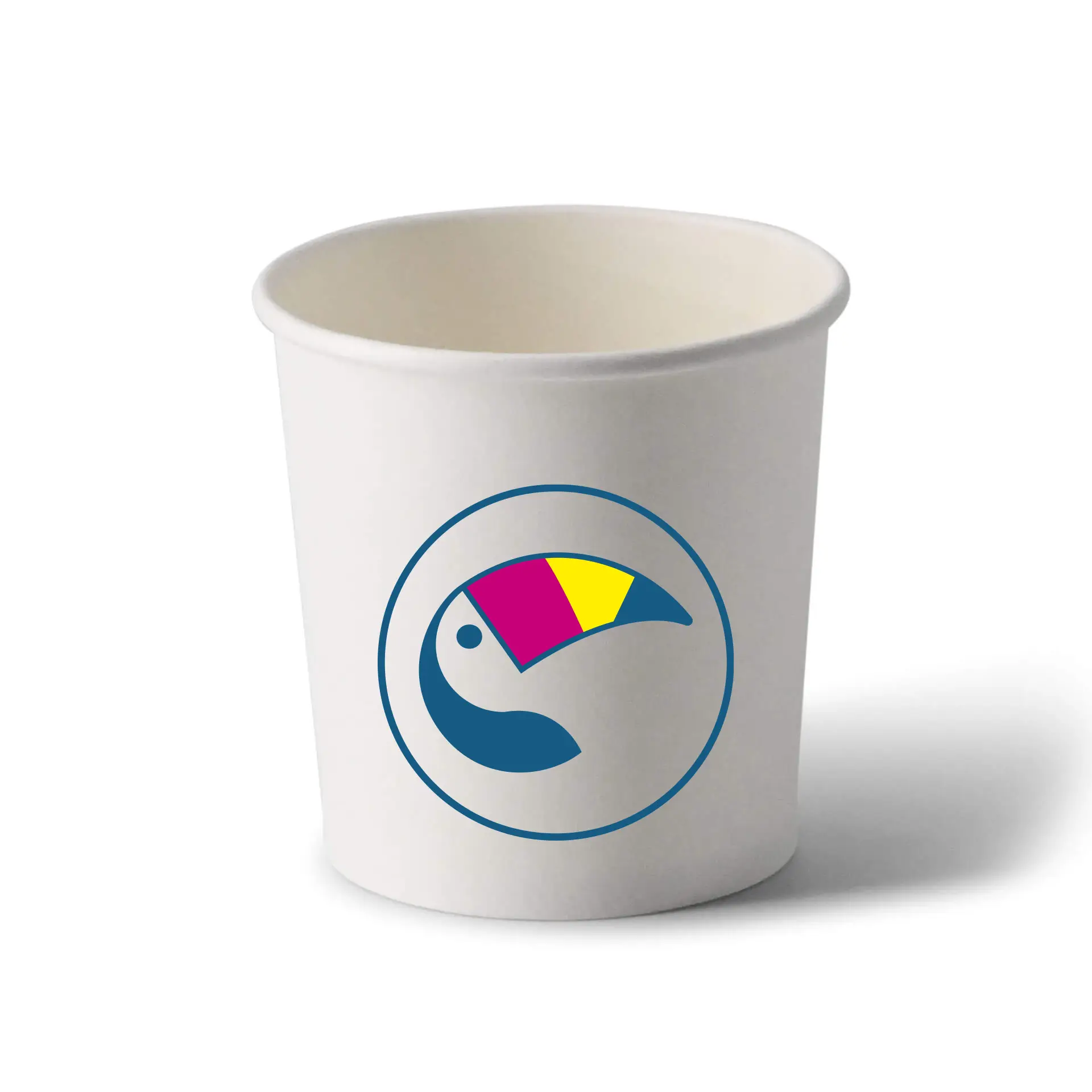 Soup cup to go printed, white, 300 ml, Ø 90 mm, PLA-coated