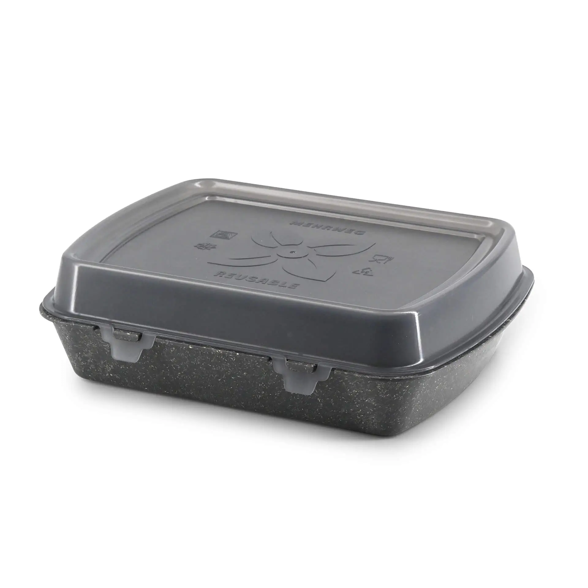 Reusable menu-containers merways-Box 24,5 x 20 x 4,5 cm, HP4, pepper / grey dfc008241-mehrweg-menuebehaelter-merways-box-245-x-20-x-45-cm-hp4-pfeffer-grau-5