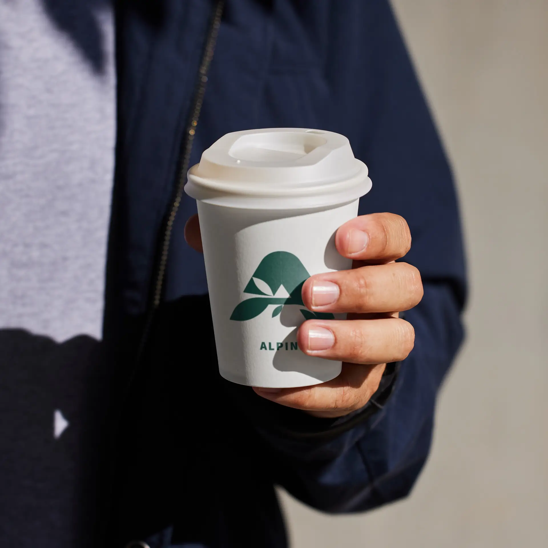 Paper cups with logo (single-wall), 100 ml / 4 oz, white, water-based barrier Paper cups with logo (single-wall), 100 ml / 4 oz, white, water-based barrier