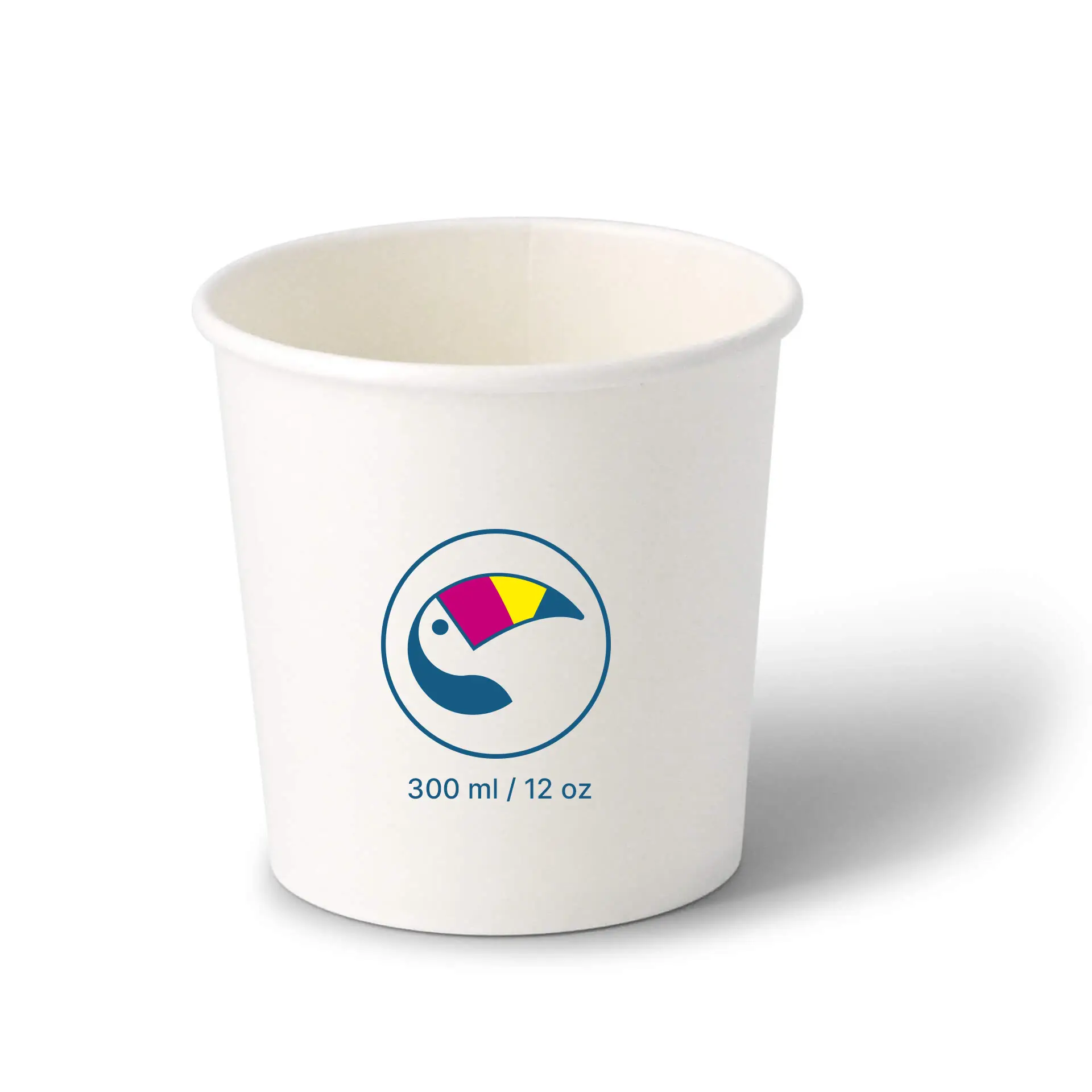 Print ice cream cups (optional with lid), 300 ml / 12 oz, white, water-based coating