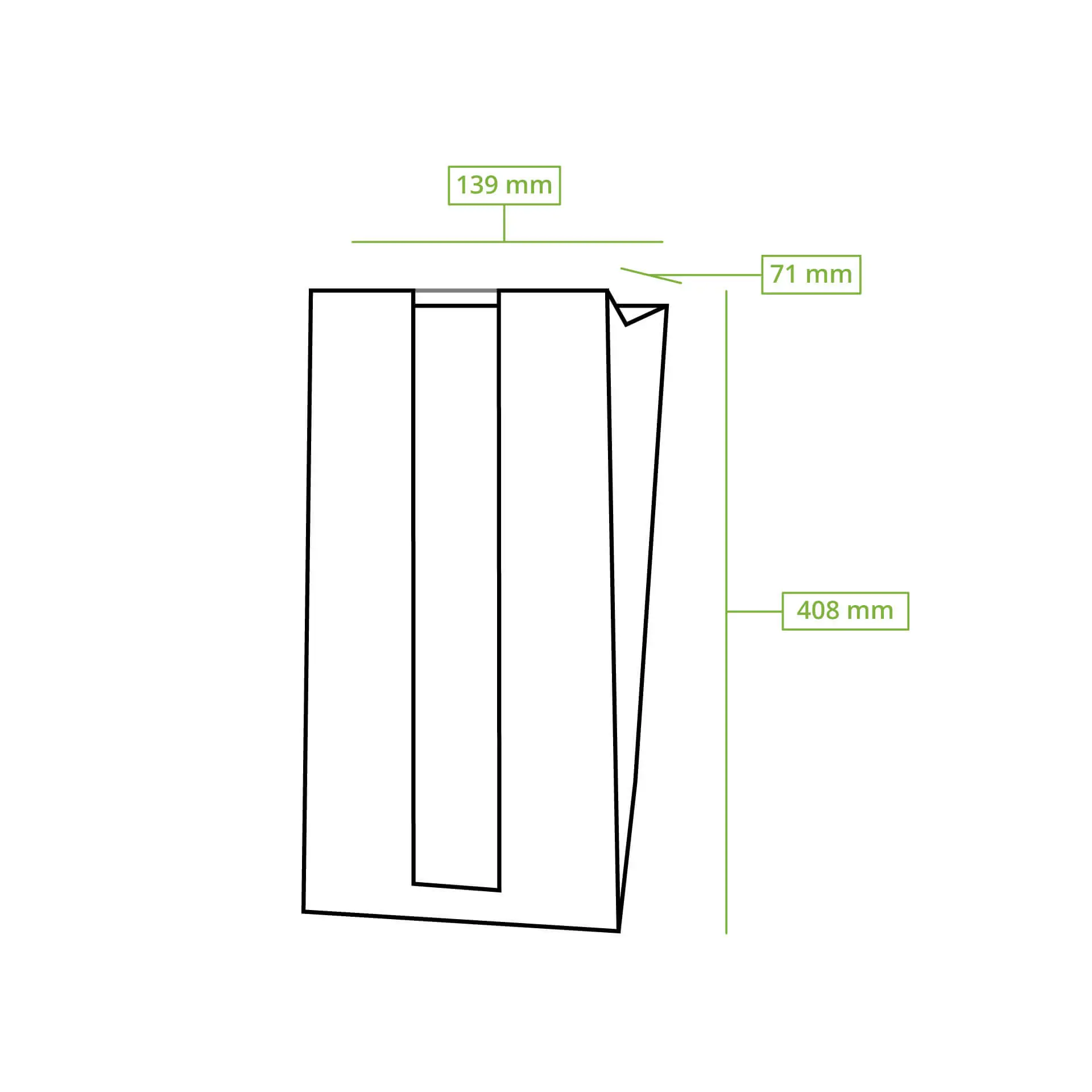 Flat paper bread bag with Window M, 14 x 7 x 41 cm, brown dre02143-baeckertueten-aus-papier-mit-fenster-m-14-x-7-x-41-cm-braun-8