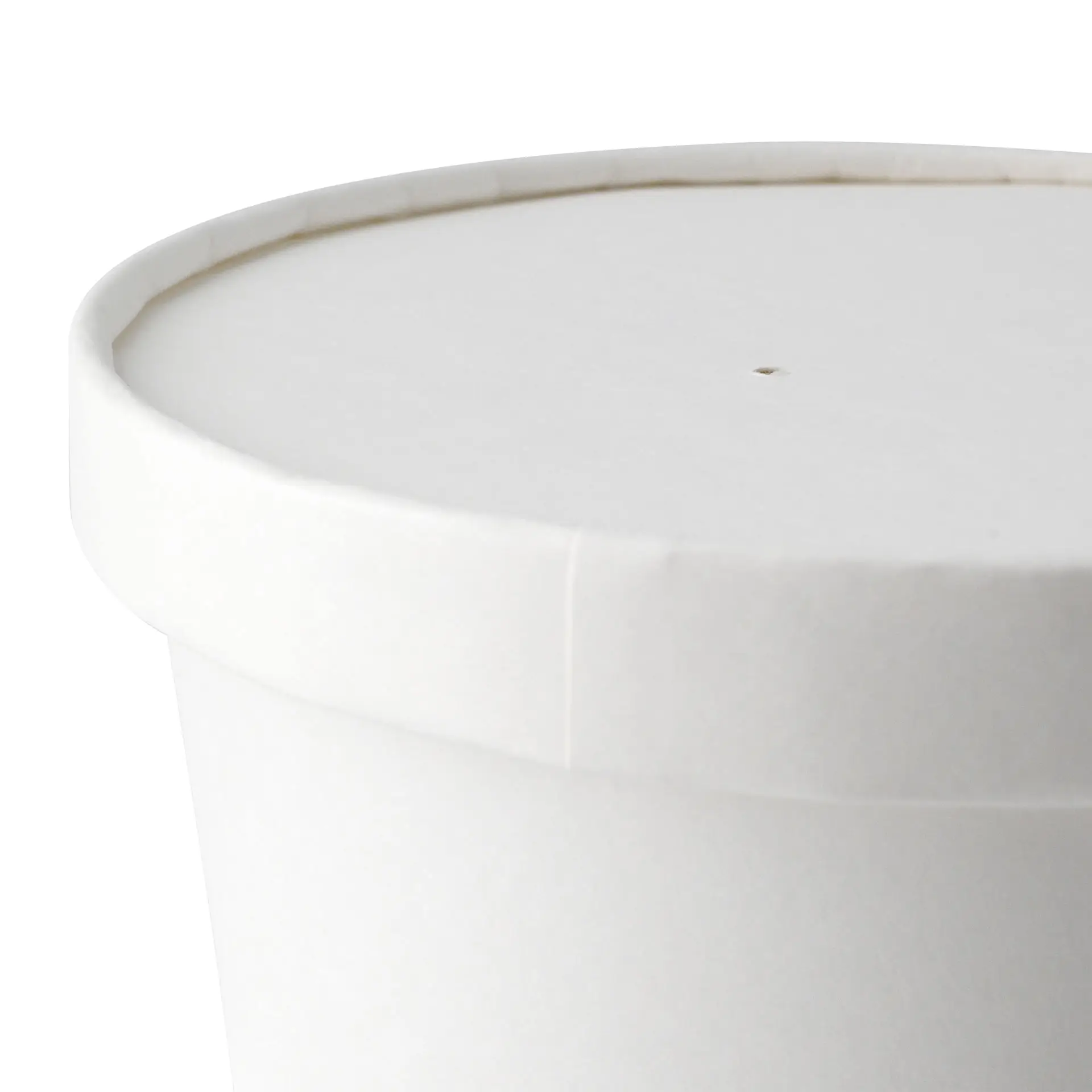 Cardboard lid with membrane (coated) Ø 150 mm, white, round (for paper bowls)