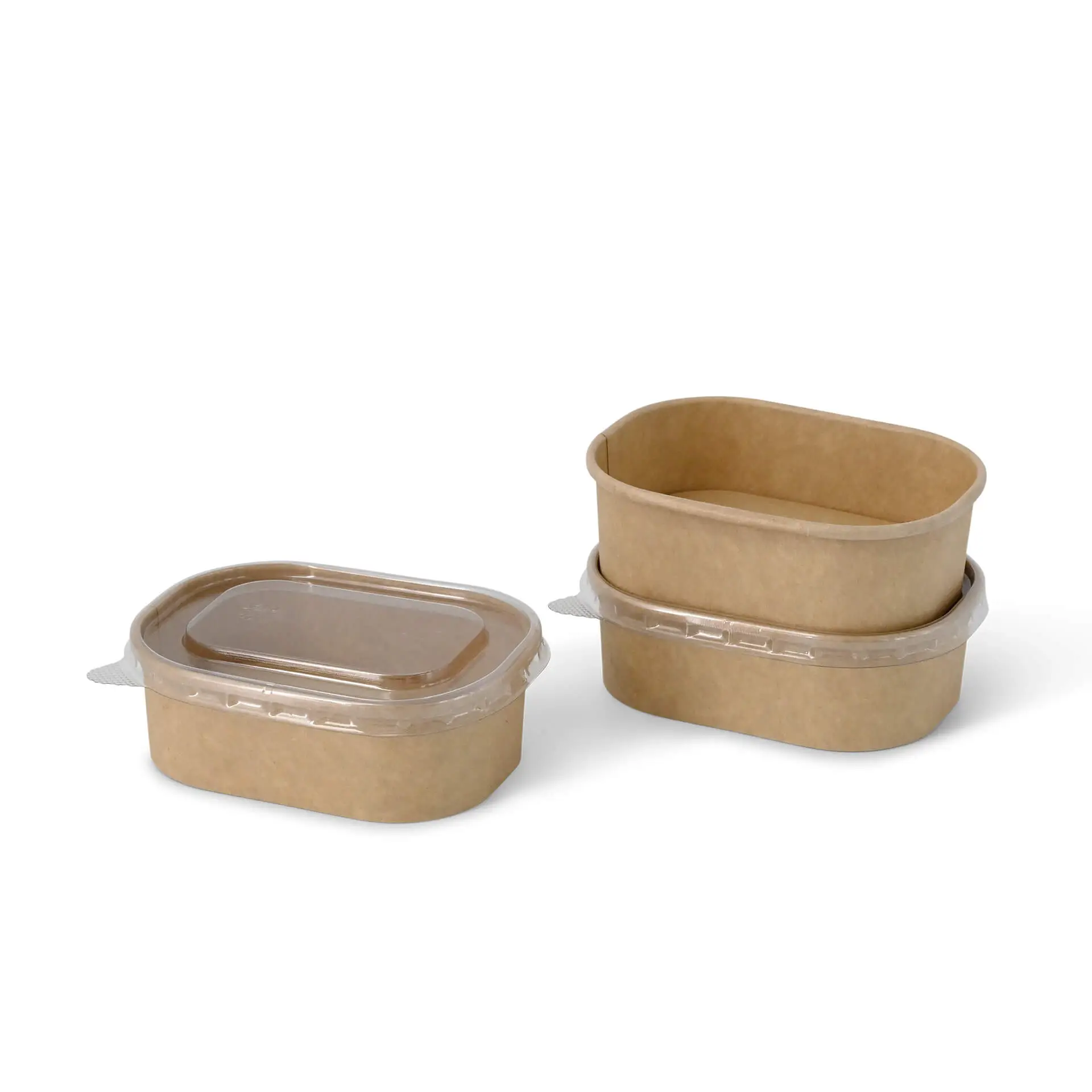 Food containers 150 ml, 11 x 8 x 3.5 cm, kraft, rectangular