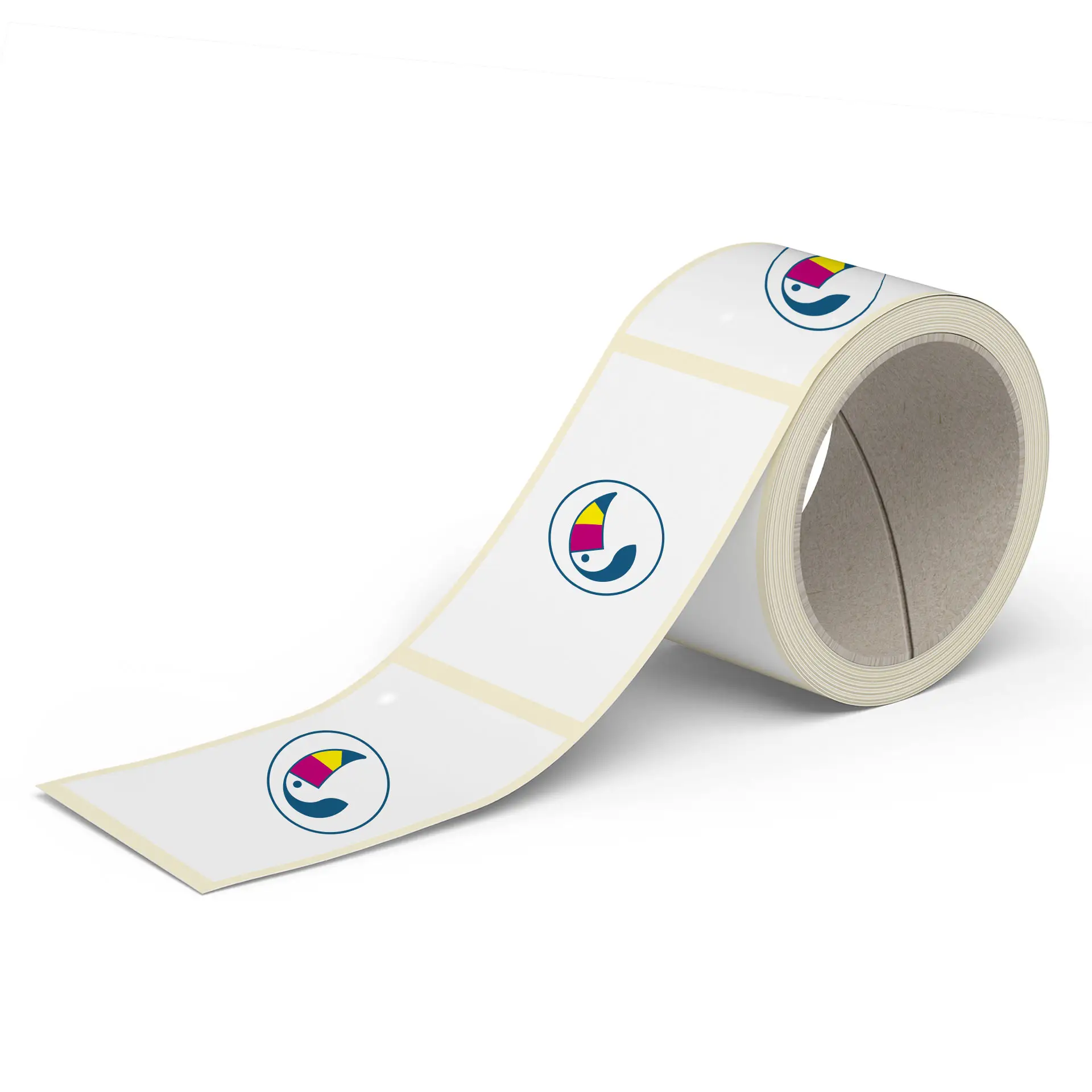 Custom printed label roll, DIN A8, rectangular