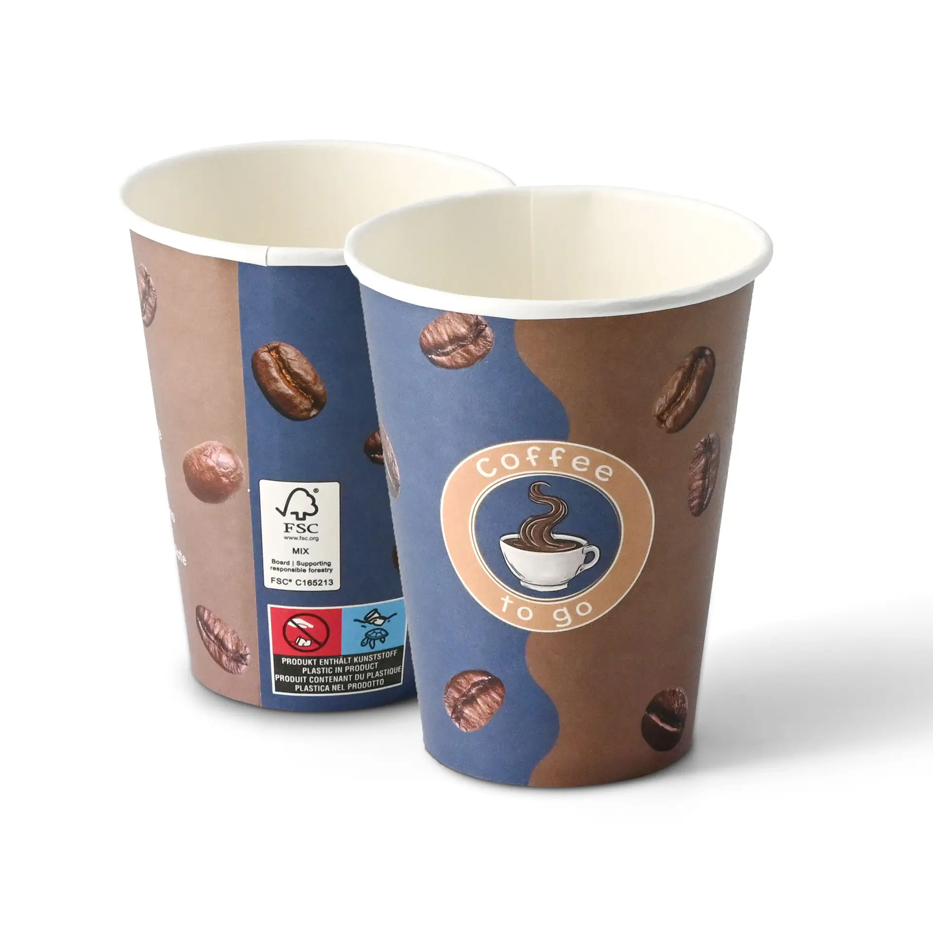 12 oz Paper cup printed with "Coffee" (coated), Ø 90 mm