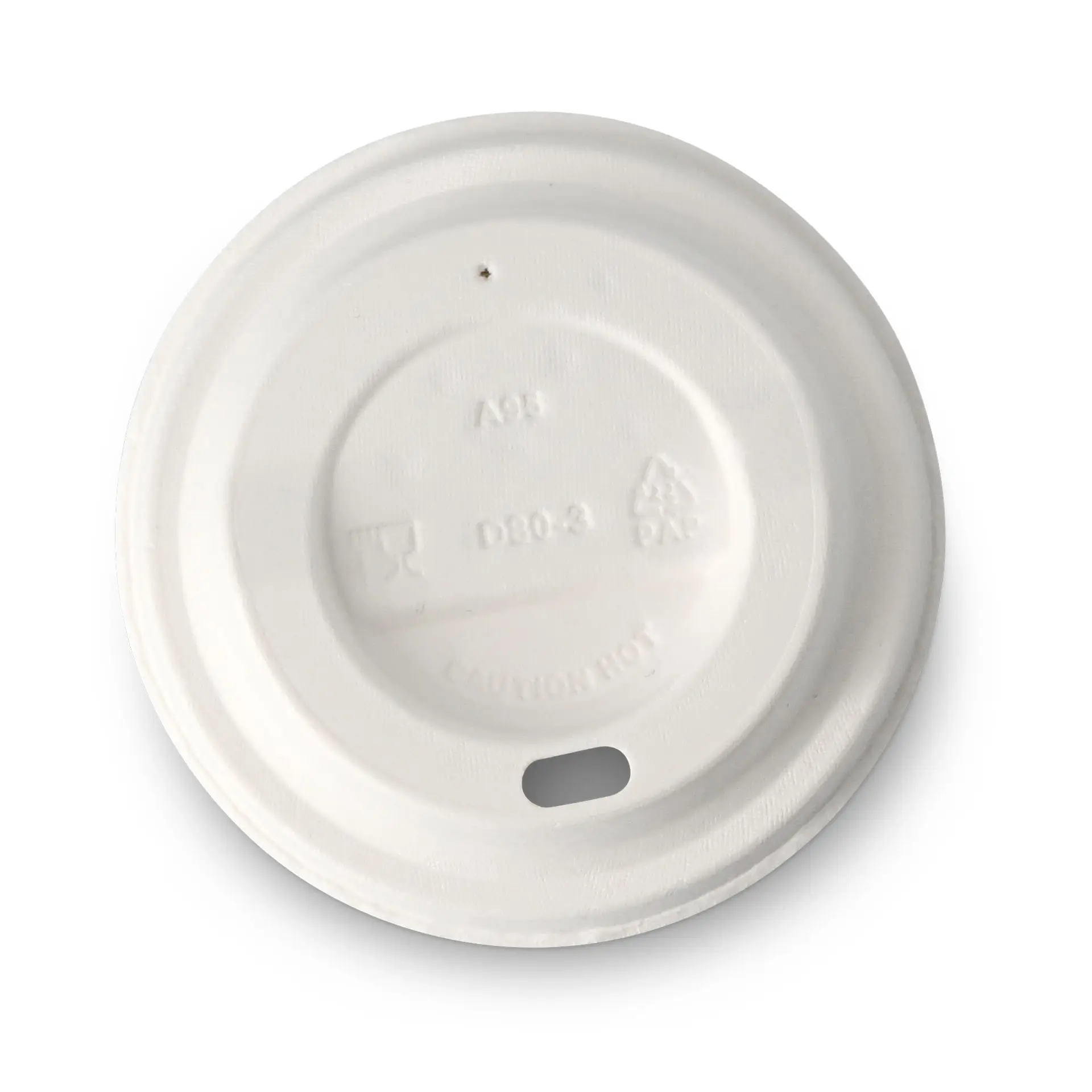 Paper lids Ø 80 mm, white, drinking opening Paper lids Ø 80 mm, white, drinking opening