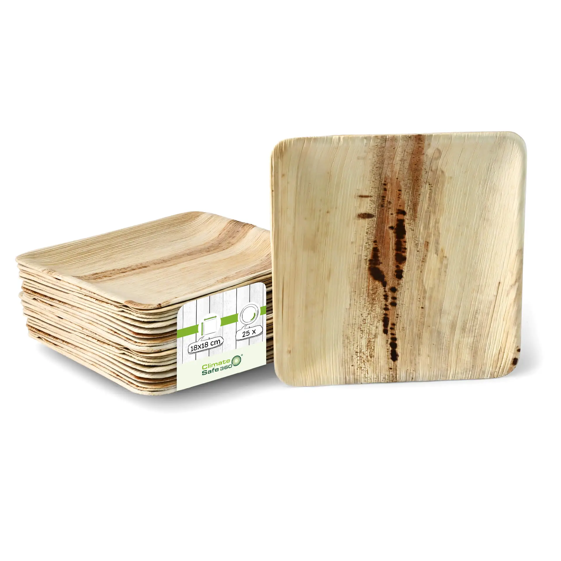 Palm leaf plate "Palmware®" 18 x 18 cm, square Palm leaf plate "Palmware®" 18 x 18 cm, square