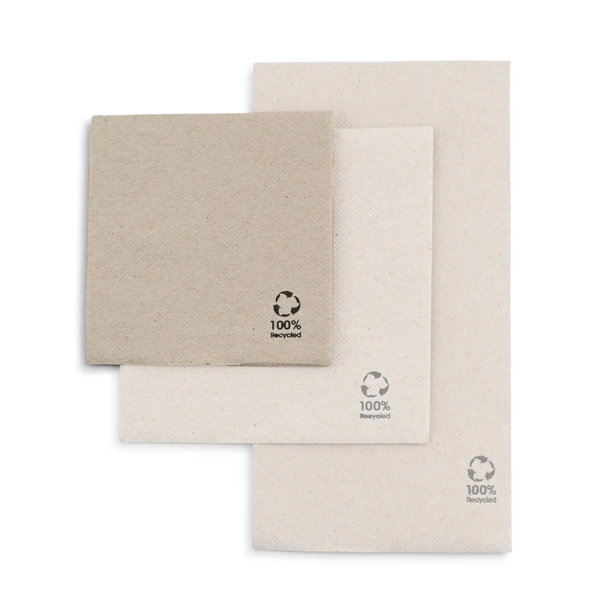 Recycled cocktail napkins (Premium) 20 x 20 cm, 2-ply, 1/4 fold
