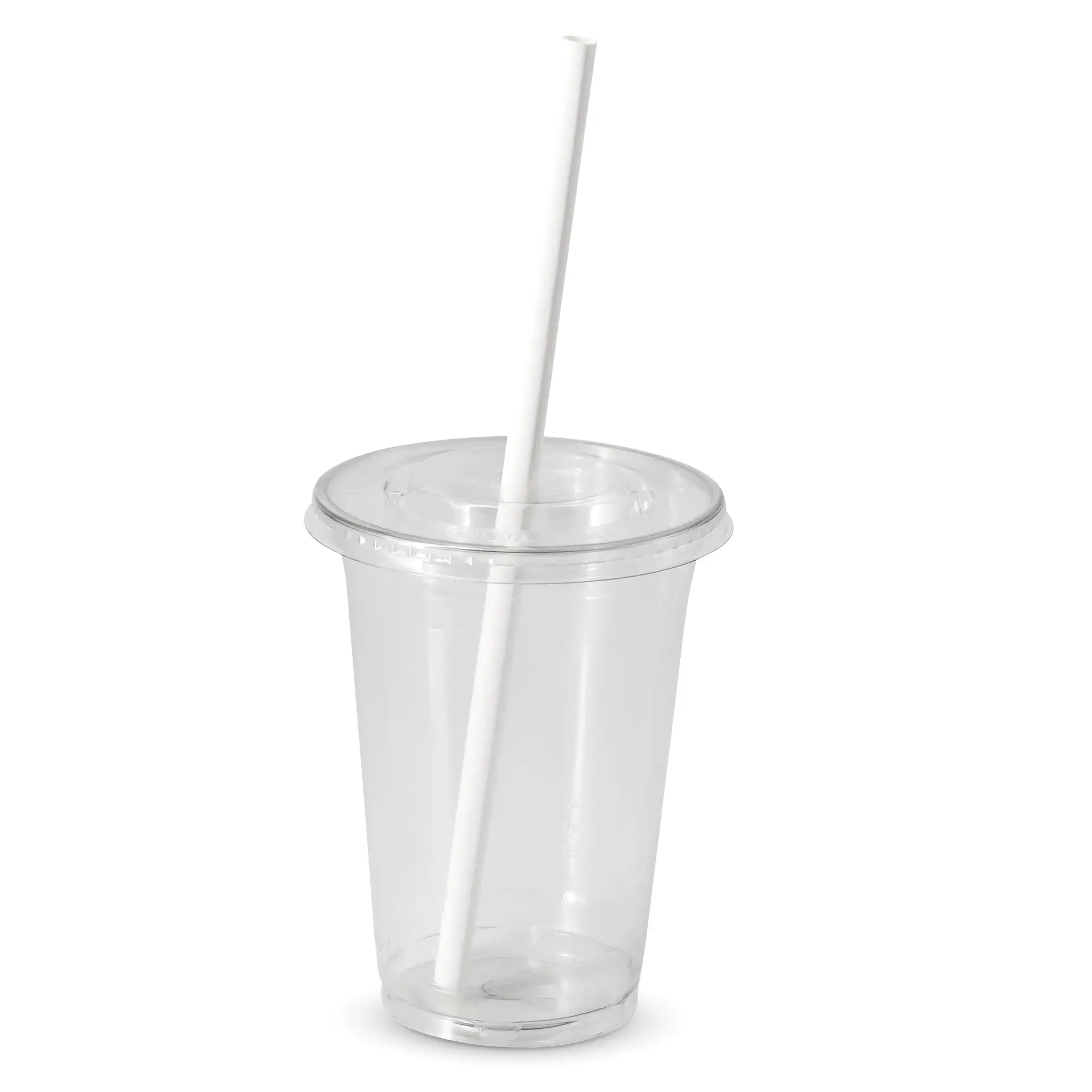 Jumbo drinking straw 23 cm, Ø 0,8 cm, white, vertically rolled