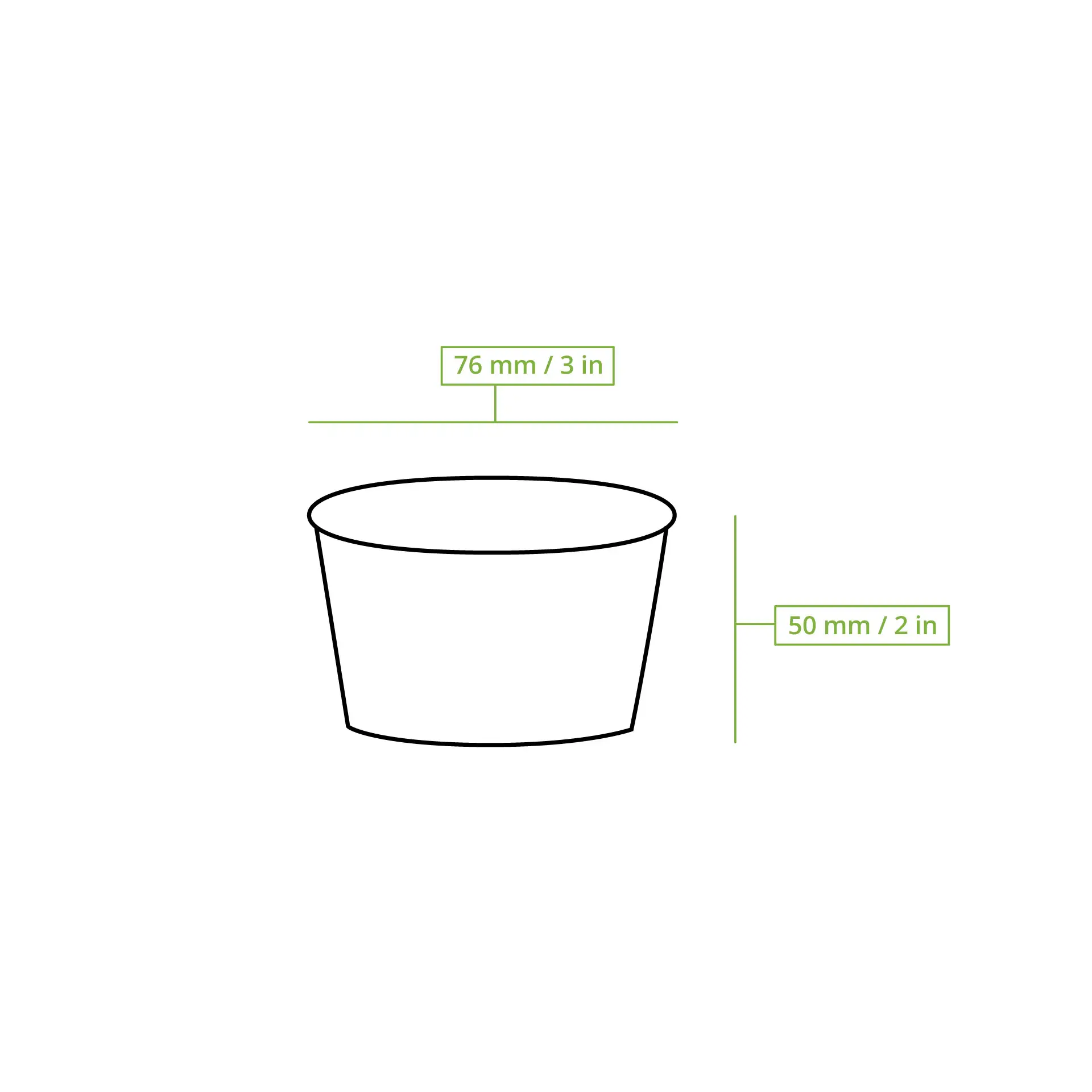 Ice cream cup made of cardboard, 75 ml, max. 130 ml, Ø 76 mm, white Ice cream cup made of cardboard, 75 ml, max. 130 ml, Ø 76 mm, white