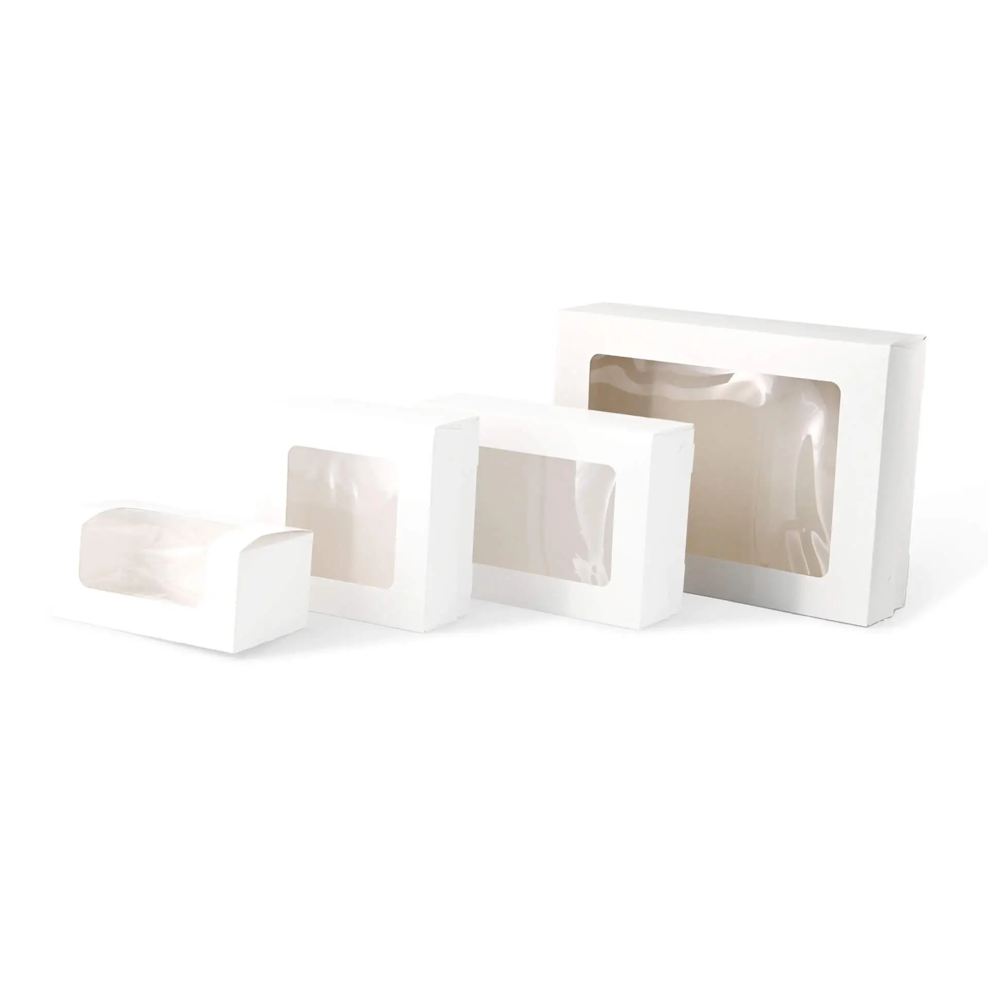 Cupcake boxes (12 pieces) with cellulose window, white