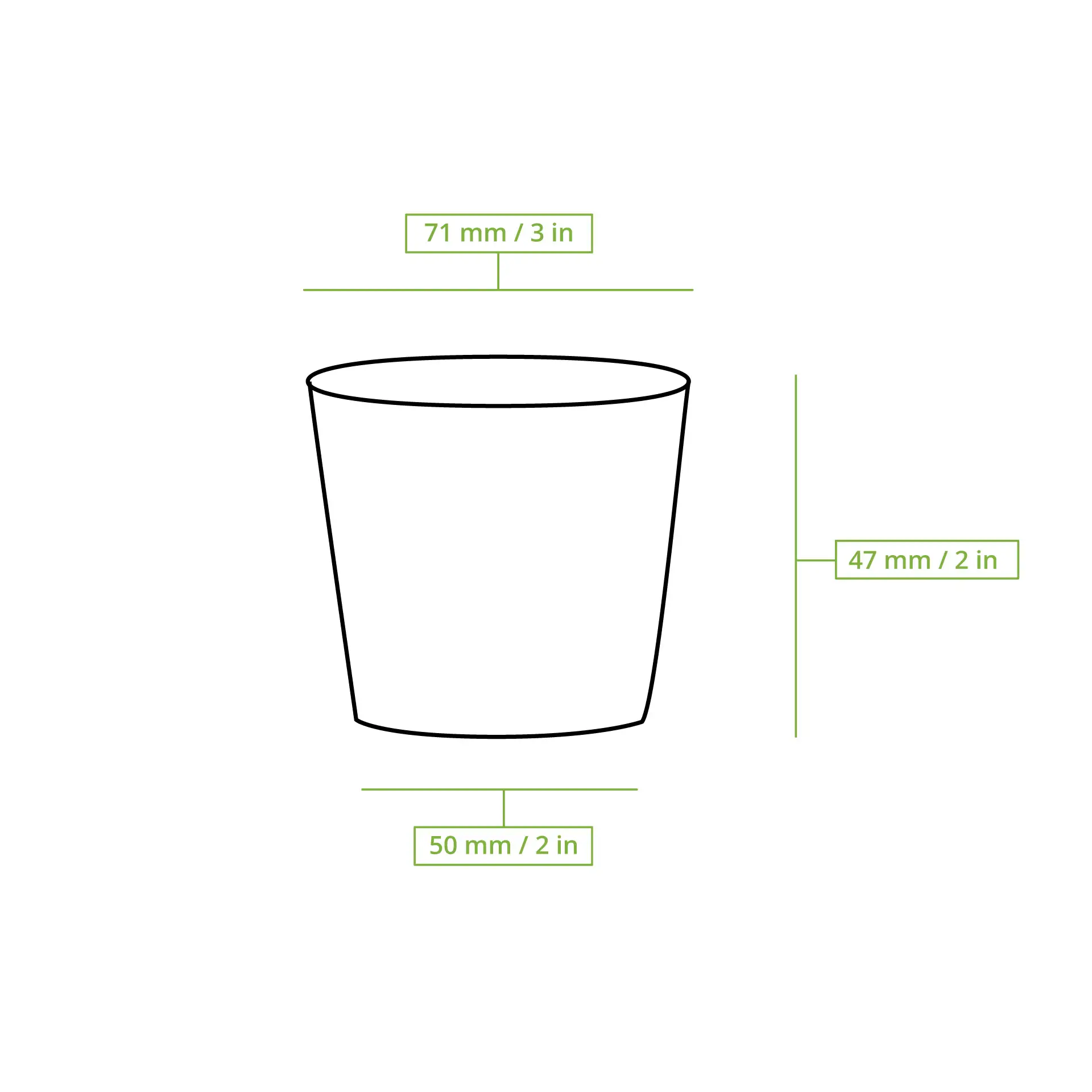 100 ml / 3.5 oz PLA portion cups, Ø 70 mm, clear, round