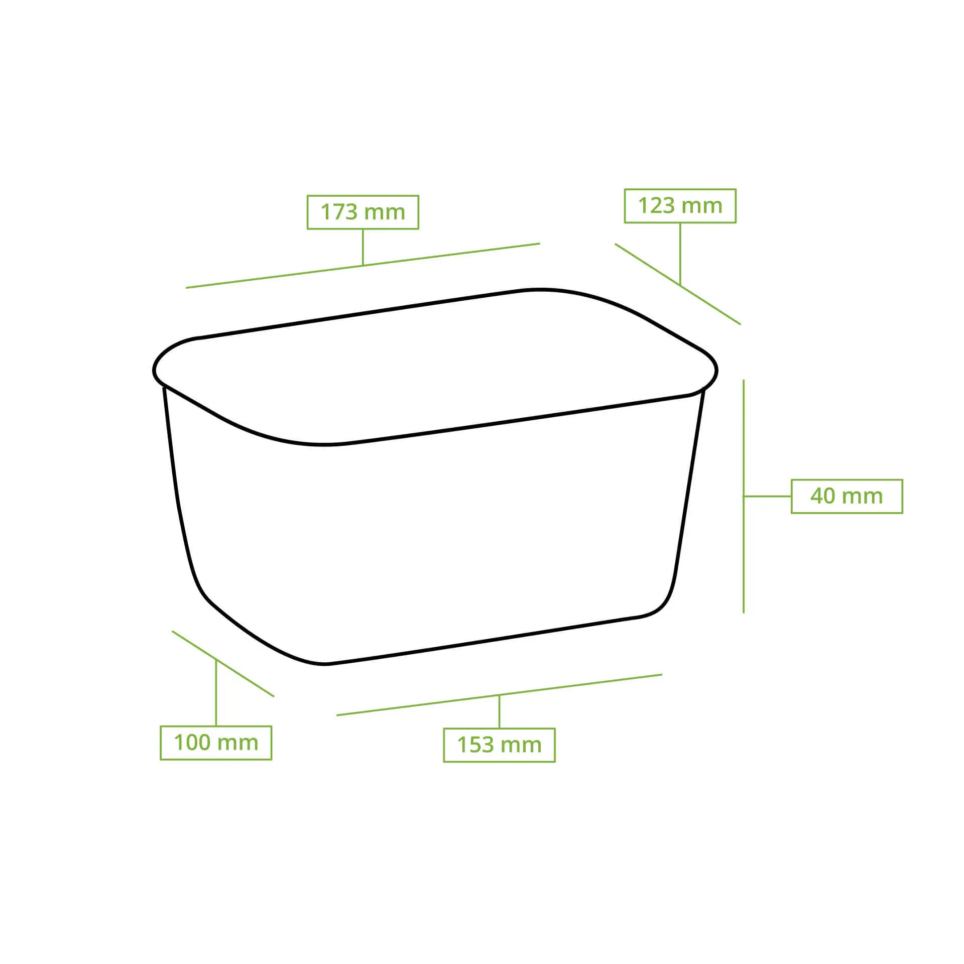 Food Containers 500 ml, 17,5 x 12,5 x 4 cm, kraft, rectangular